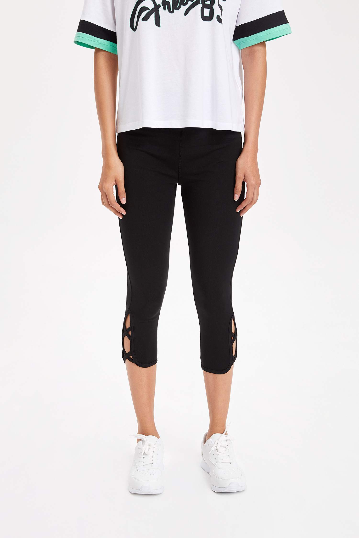 Defacto Elastik Belli Slim Fit Tayt. 1