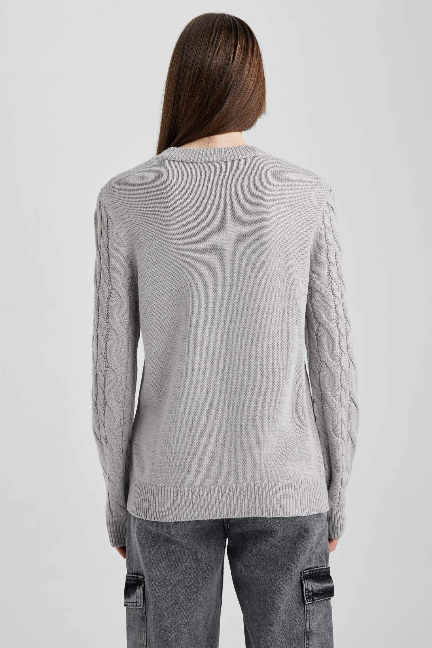 Relax Fit Bisiklet Yaka Kazak