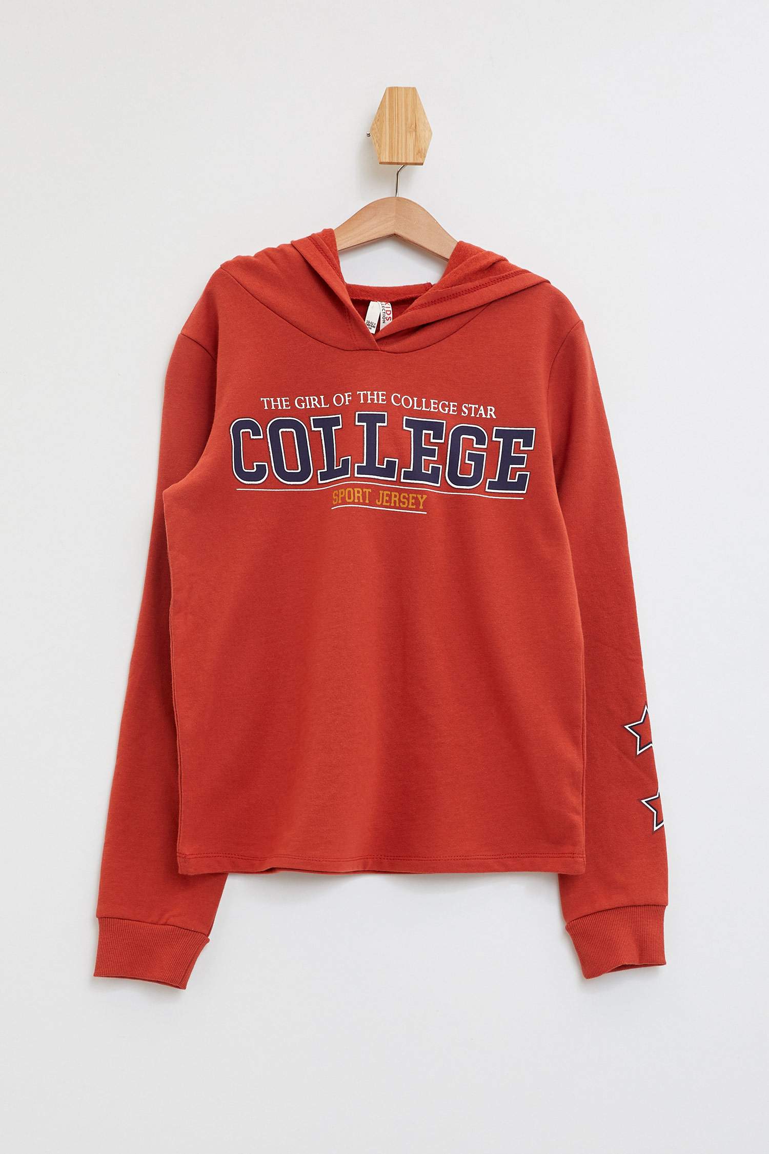 Defacto Baskılı Kapüşonlu Sweatshirt. 1