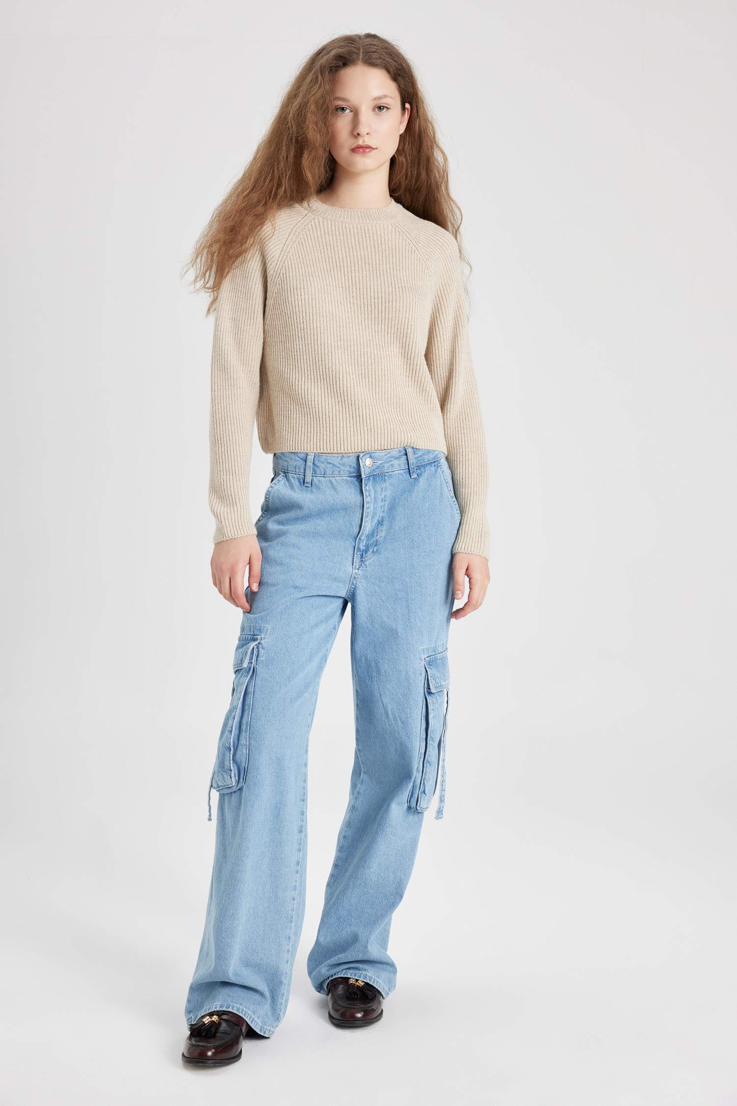 Coool Regular Fit Bisiklet Yaka Basic Düz Triko Kazak