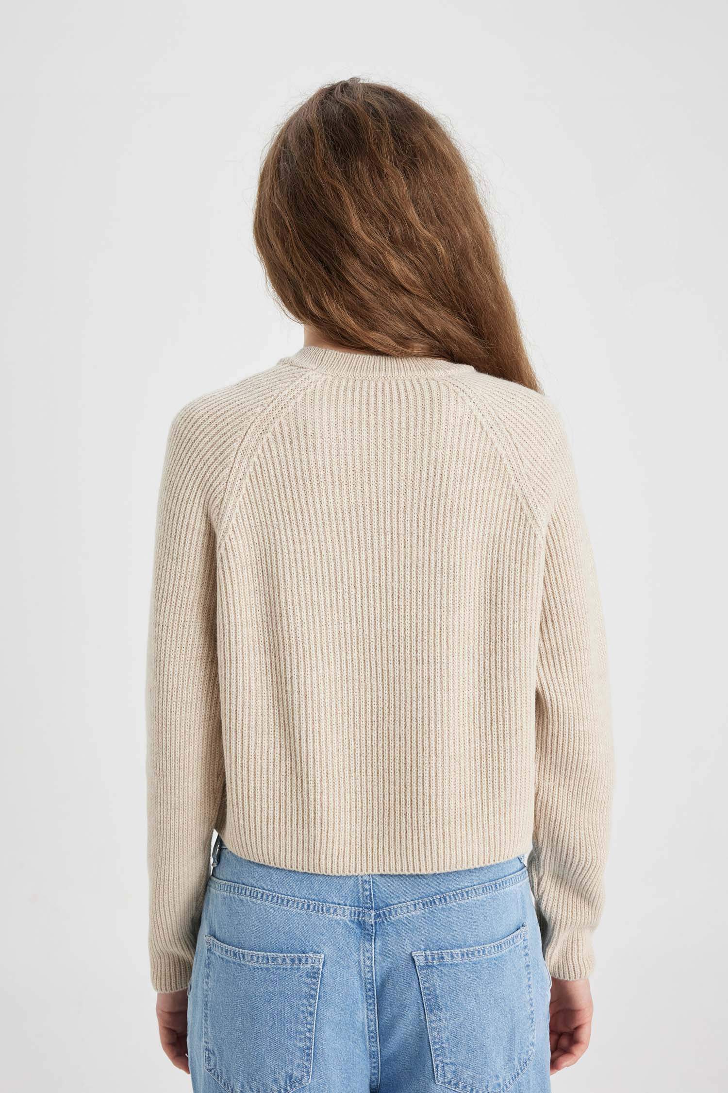 Coool Regular Fit Bisiklet Yaka Basic Düz Triko Kazak