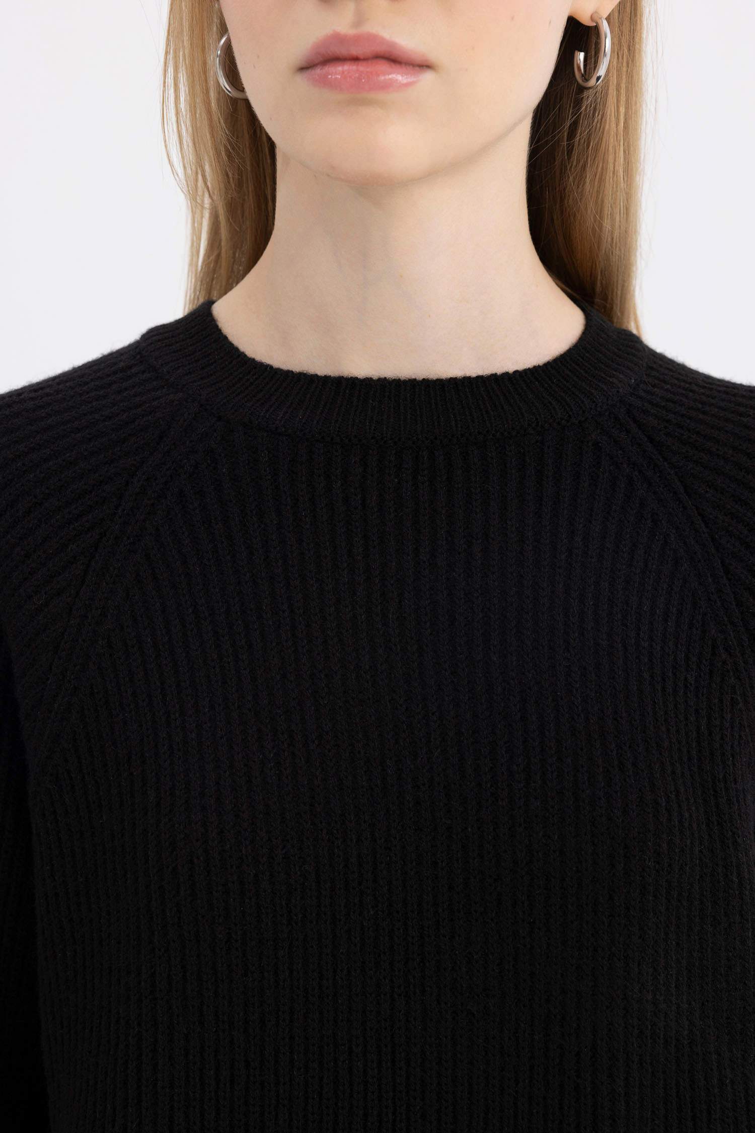 Coool Regular Fit Bisiklet Yaka Basic Düz Triko Kazak