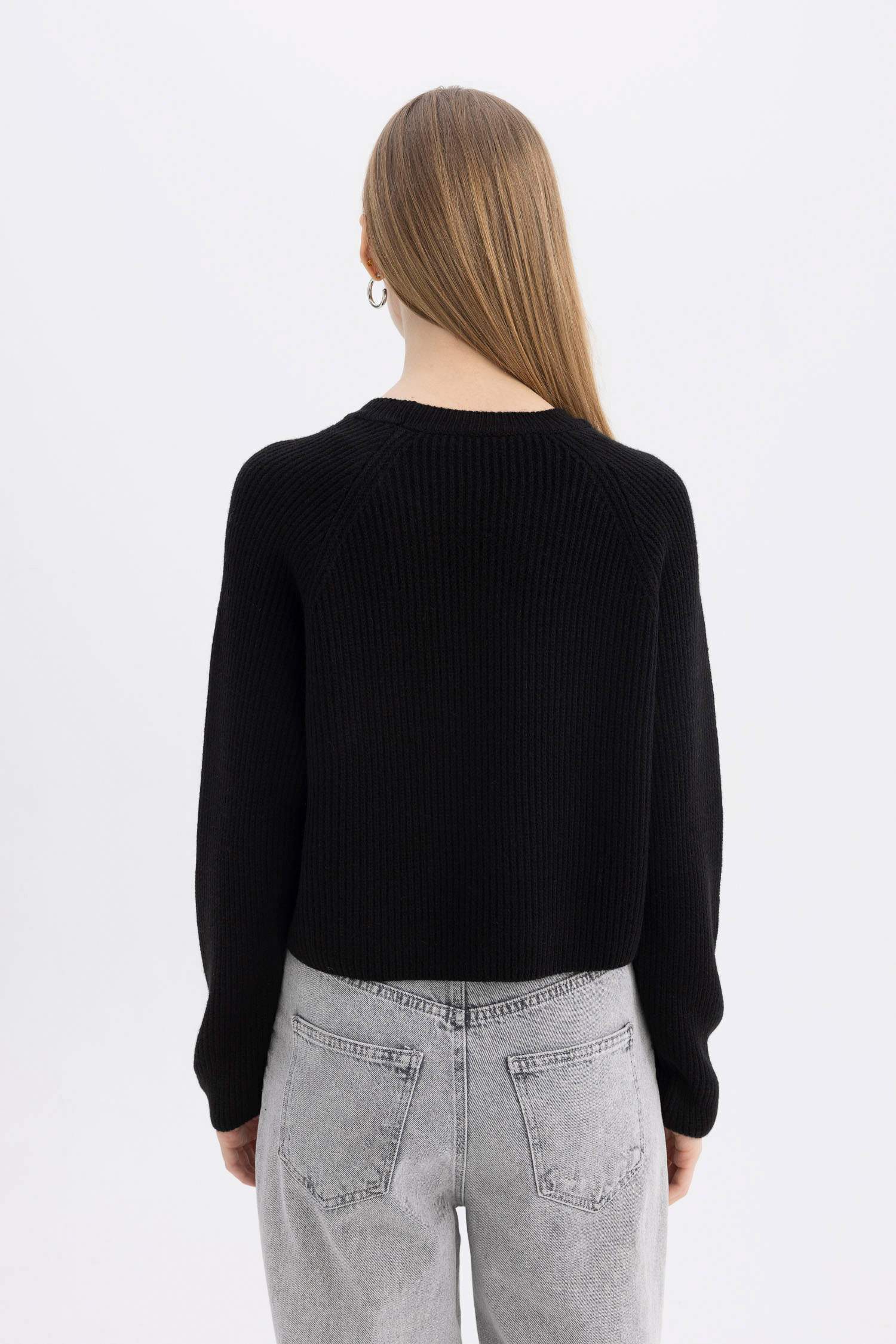 Coool Regular Fit Bisiklet Yaka Basic Düz Triko Kazak