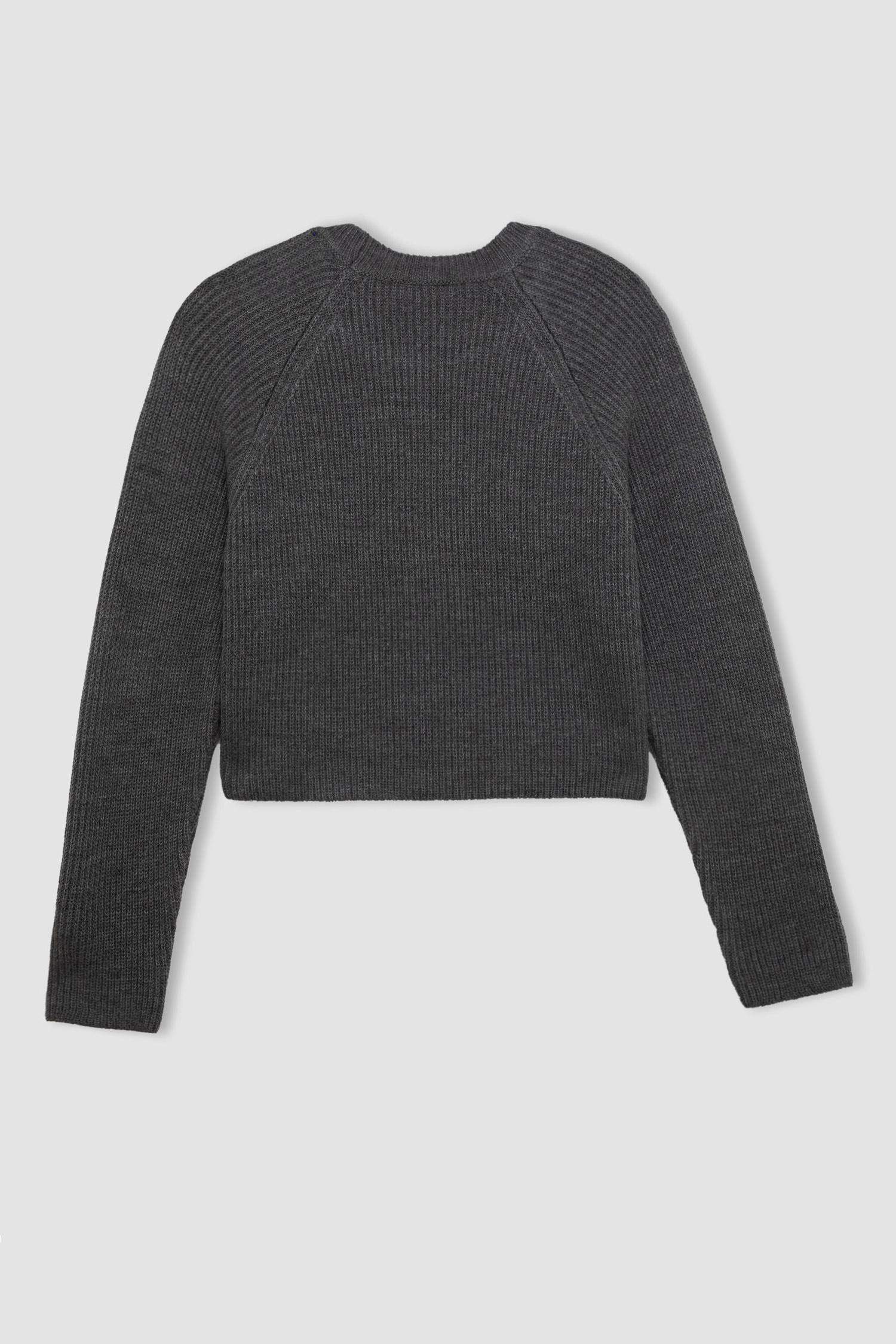 Coool Regular Fit Bisiklet Yaka Basic Düz Triko Kazak