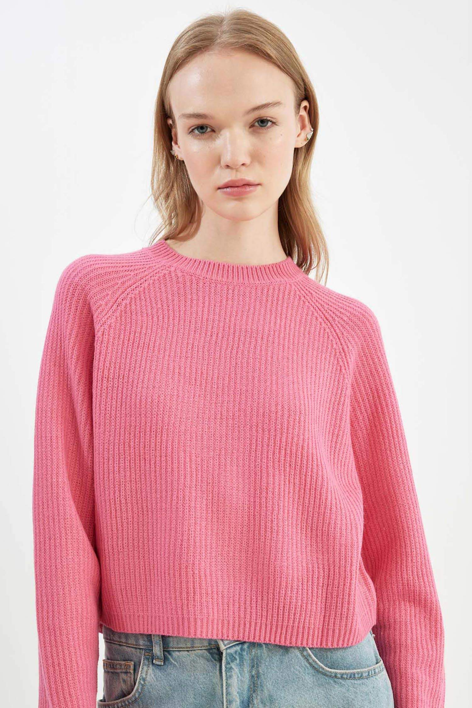 Coool Regular Fit Bisiklet Yaka Basic Düz Triko Kazak