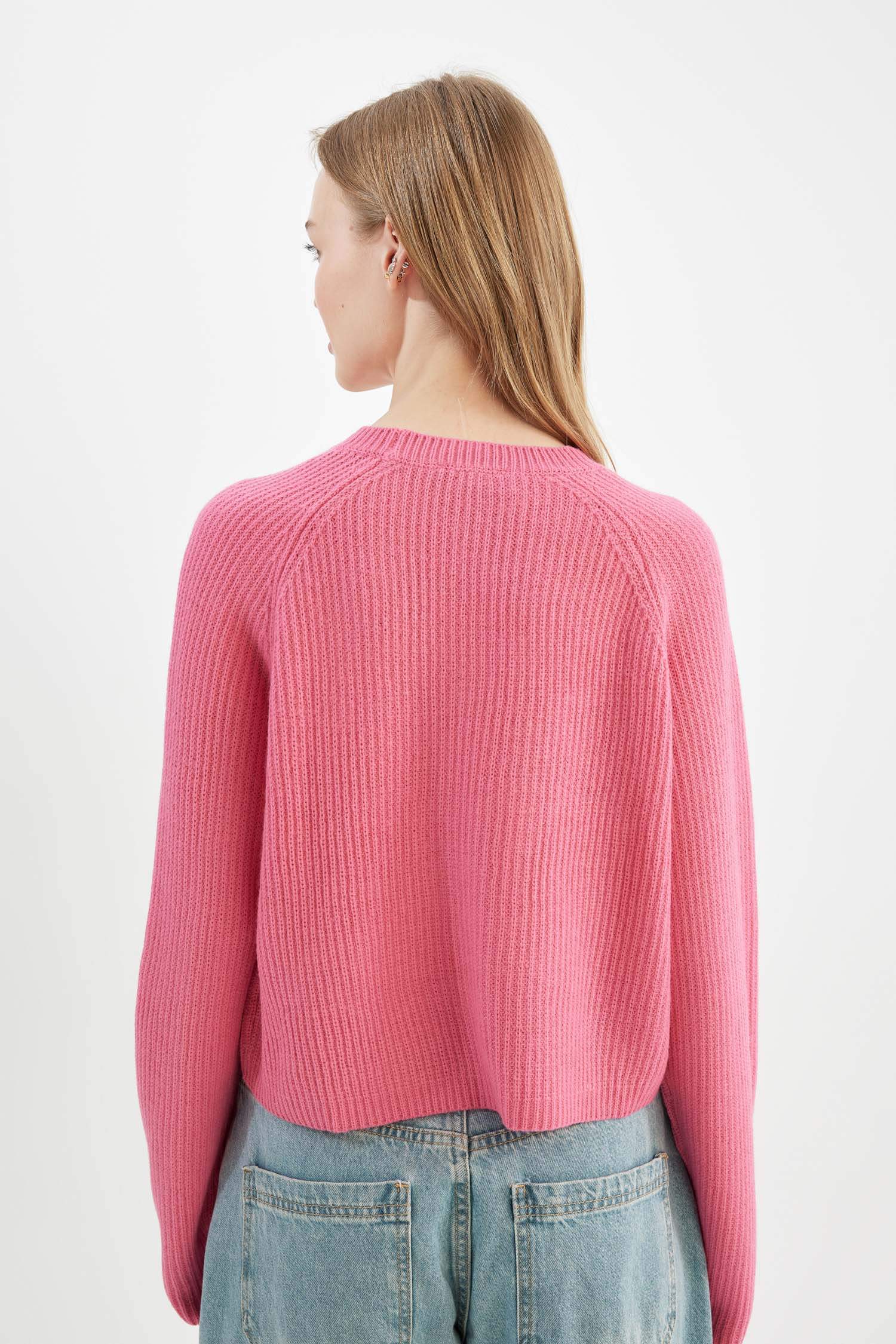 Coool Regular Fit Bisiklet Yaka Basic Düz Triko Kazak