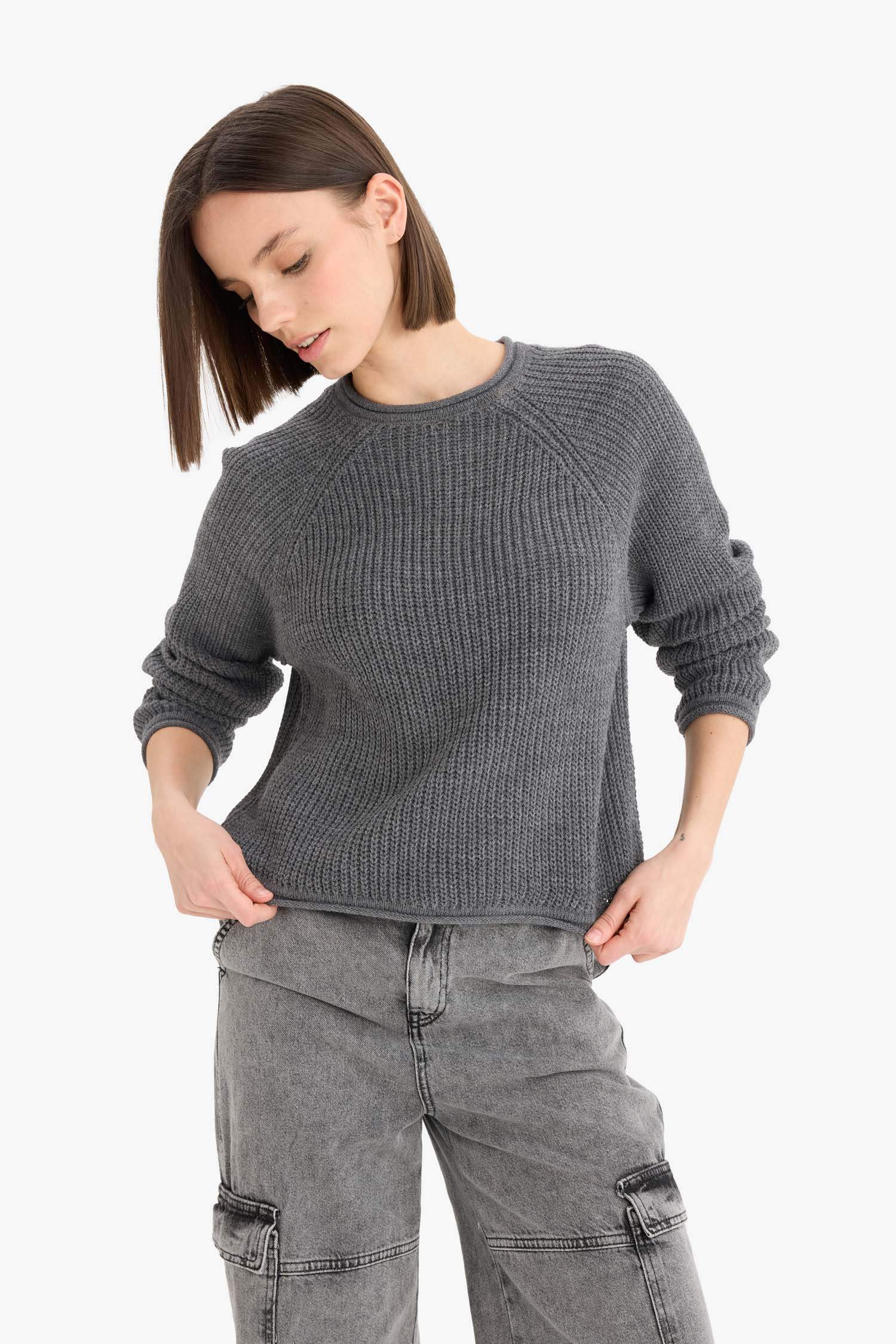 Regular Fit Bisiklet Yaka Triko Kazak