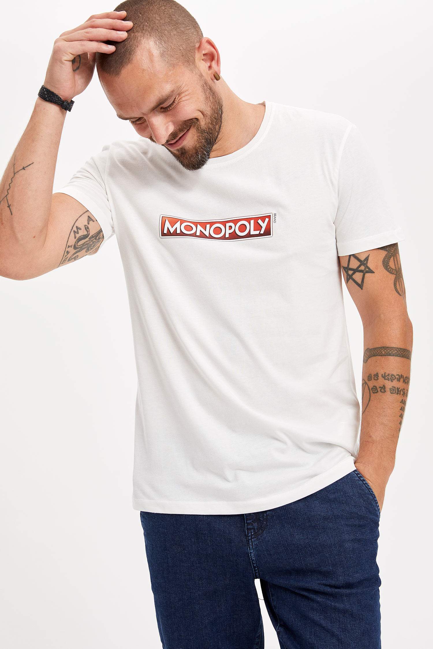 Defacto Monopoly Lisanslı Slim Fit T-shirt. 1