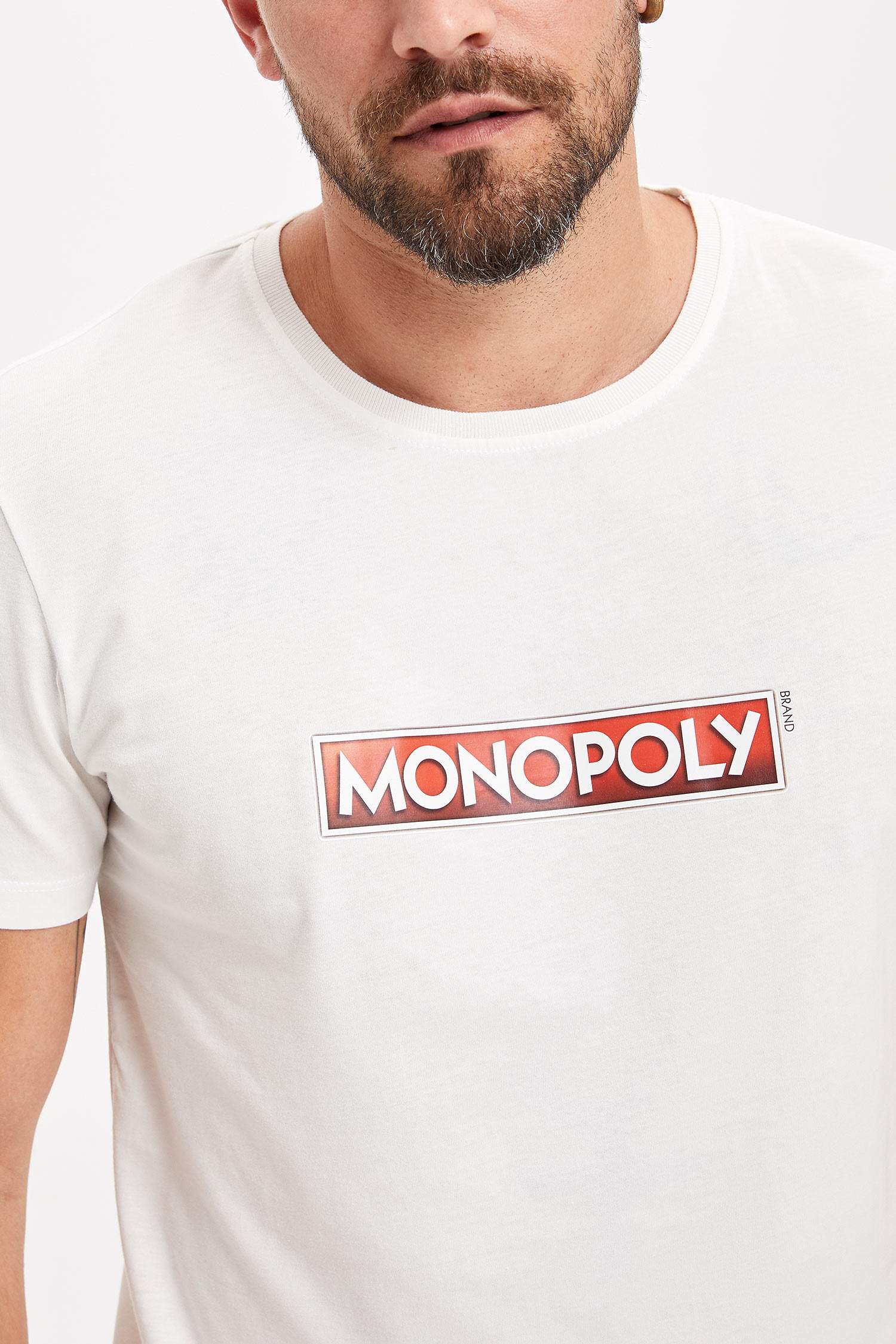 Defacto Monopoly Lisanslı Slim Fit T-shirt. 3