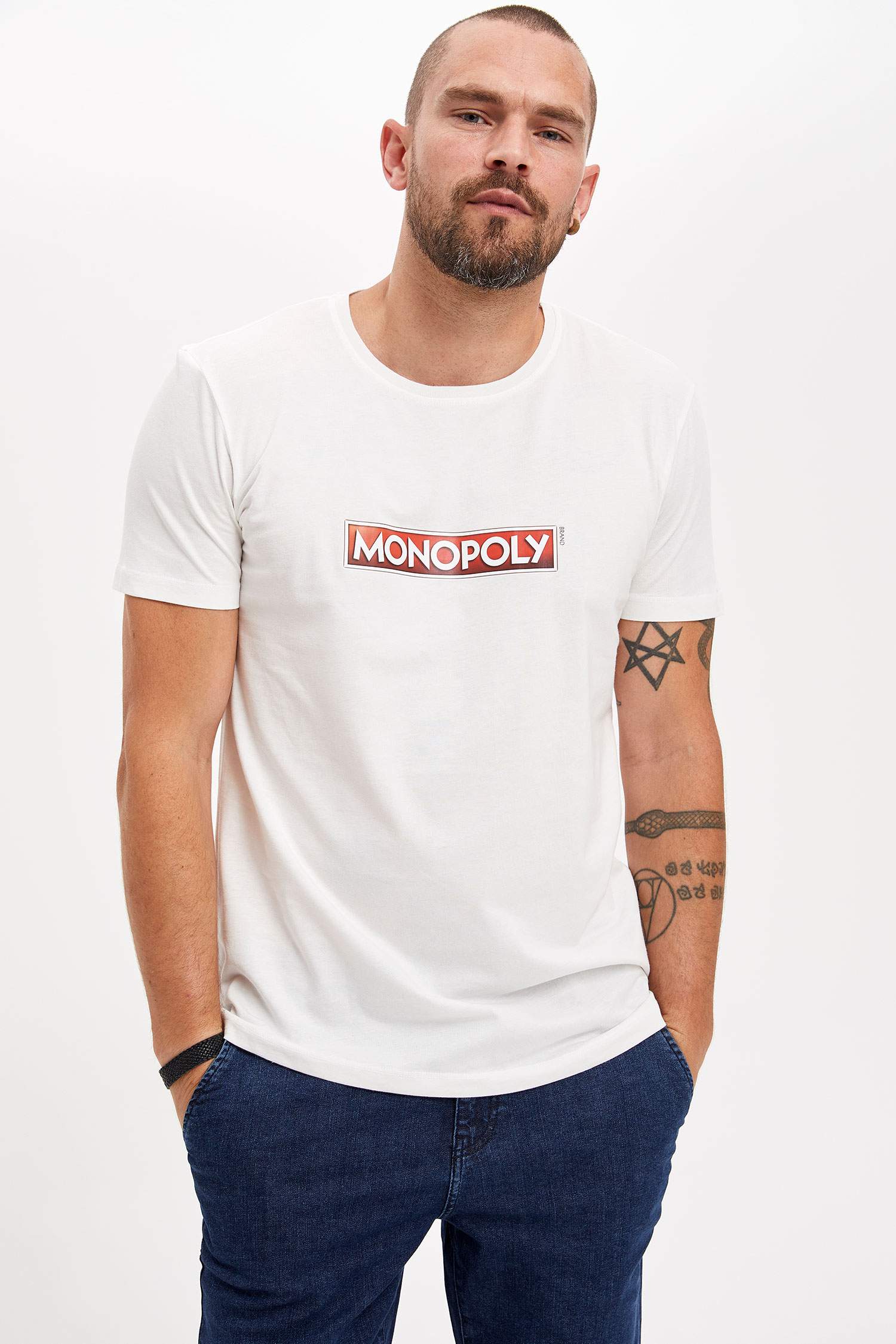 Defacto Monopoly Lisanslı Slim Fit T-shirt. 4