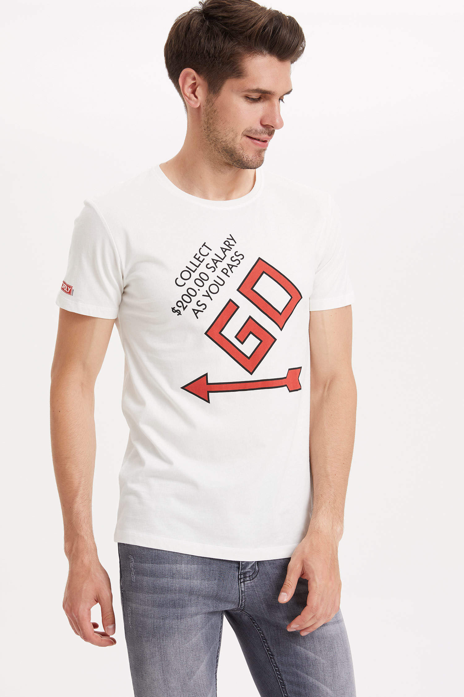 Defacto Monopoly Lisanslı Slim Fit T-shirt. 1