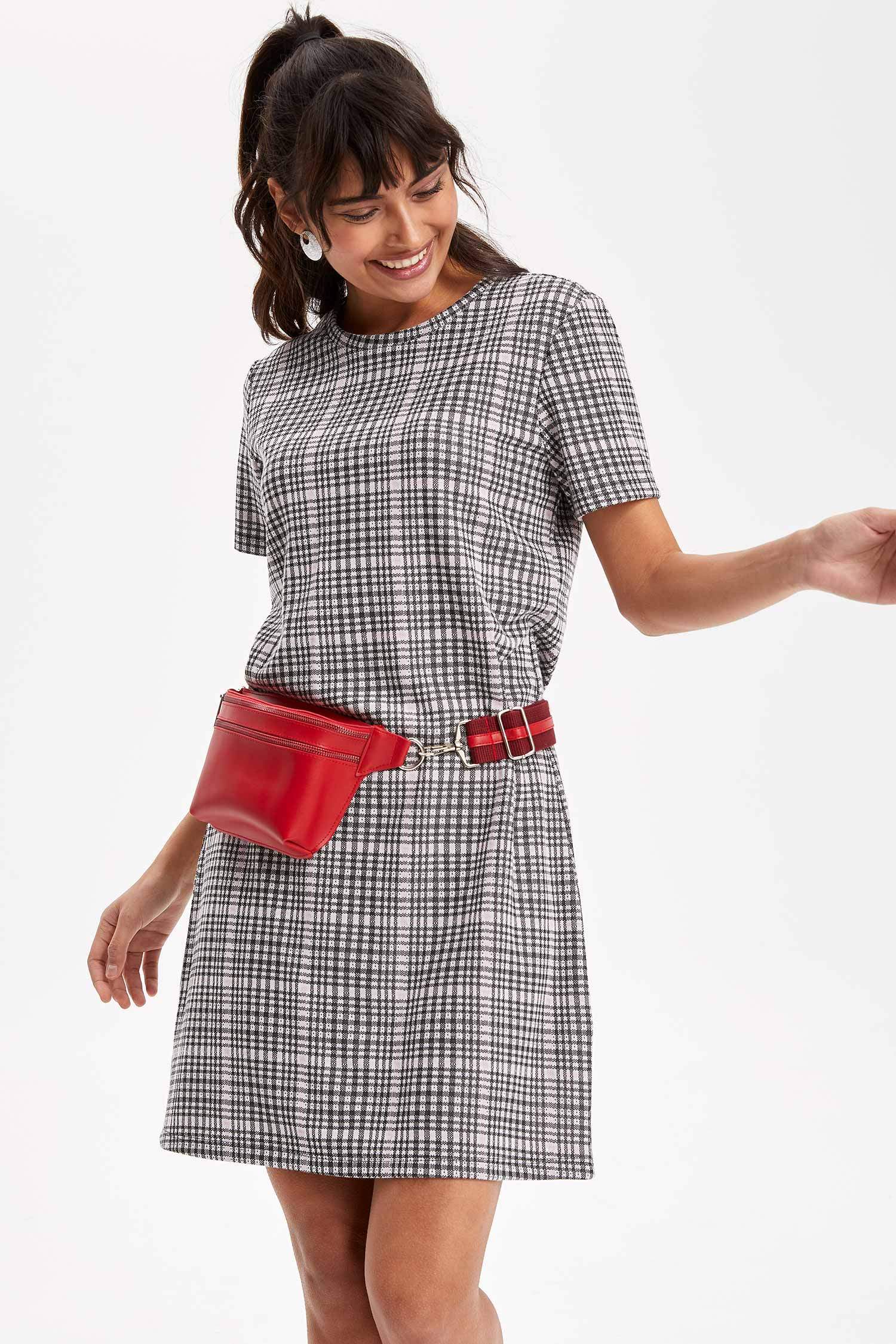 Defacto Ekoseli Elbise. 1