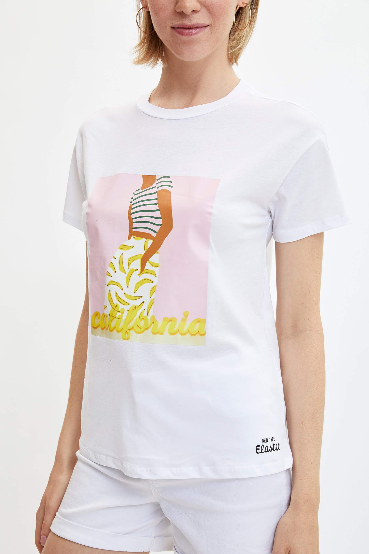 Defacto Baskılı Kısa Kollu T-shirt. 4