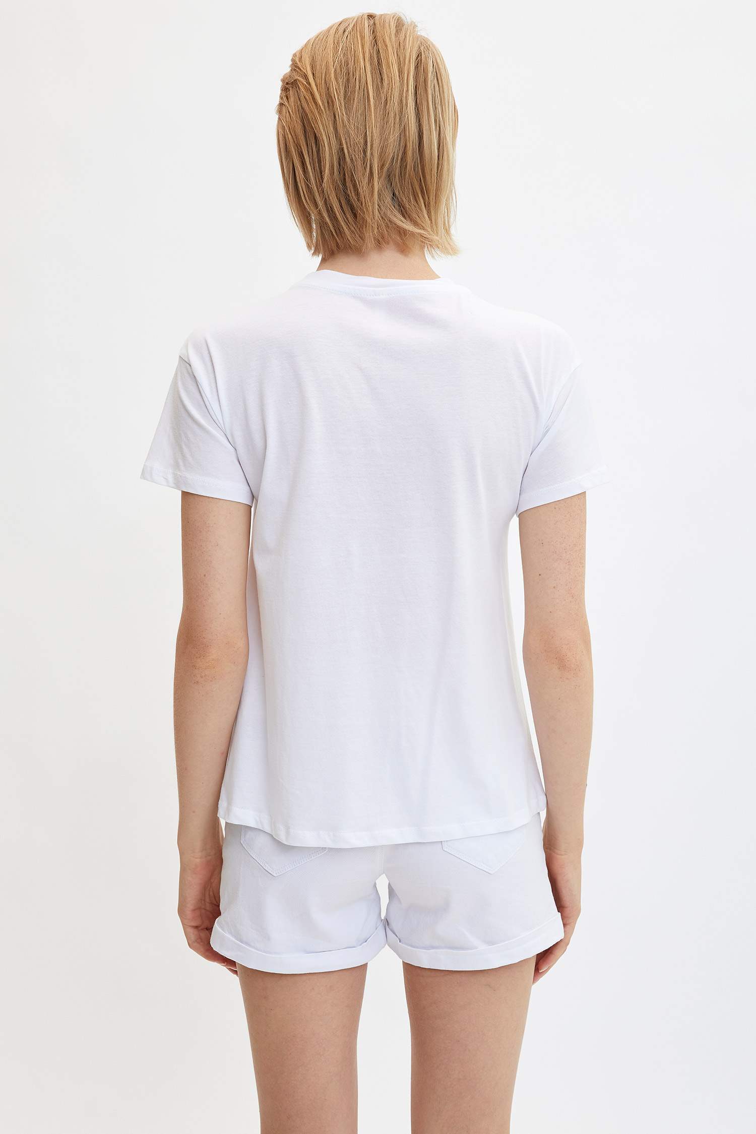 Defacto Baskılı Kısa Kollu T-shirt. 5