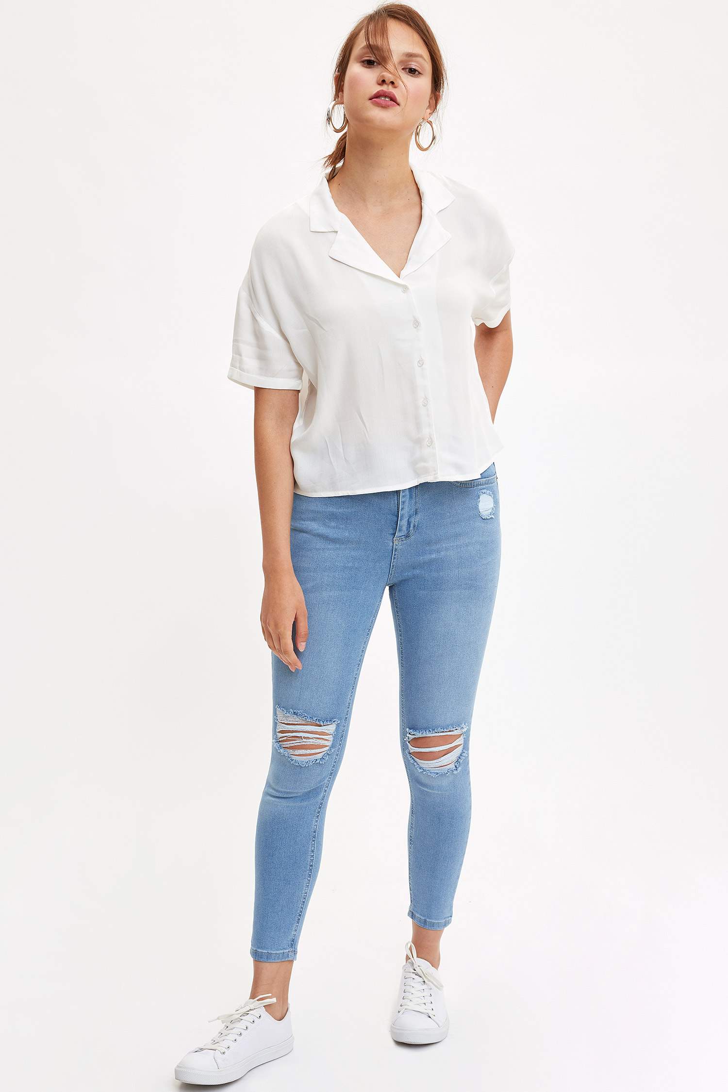 Defacto Kısa Kollu Gömlek. 2