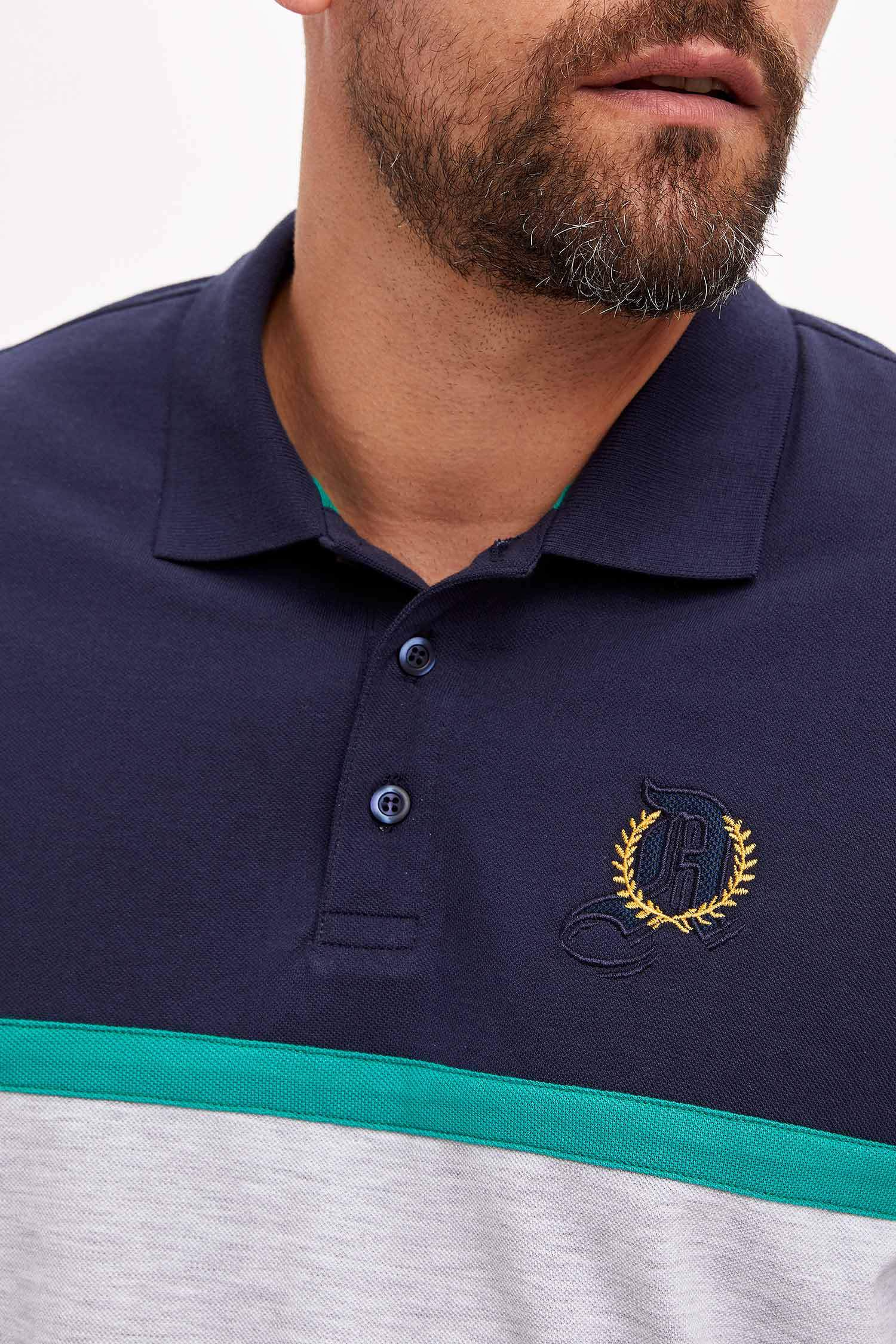 Defacto Renk Bloklu Polo T-Shirt. 3