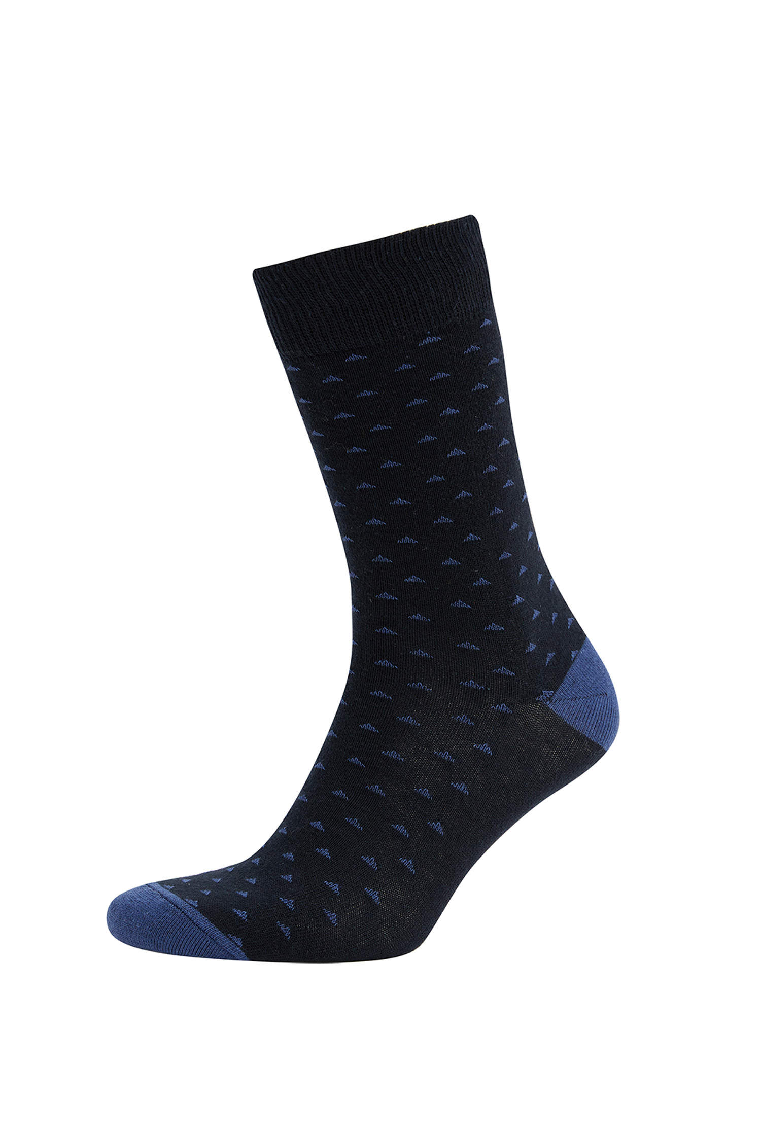 Defacto Erkek Pamuklu Desenli 3'lü Soket Çorap. 2