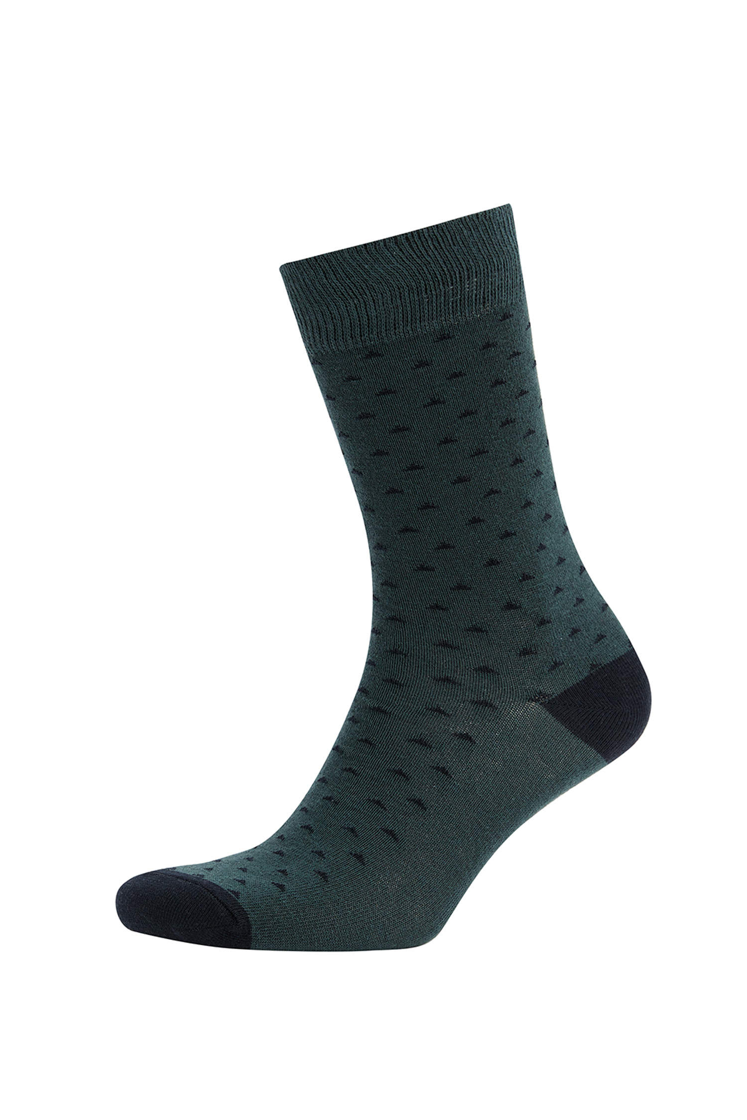 Defacto Erkek Pamuklu Desenli 3'lü Soket Çorap. 4