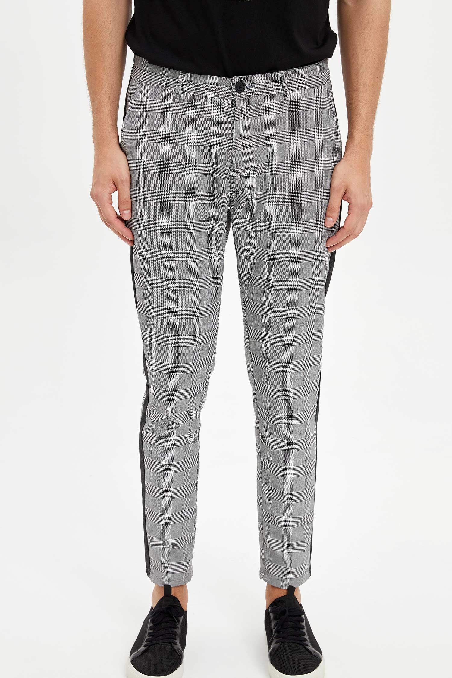 Defacto Şeritli Dokuma Jogger Pantolon. 2