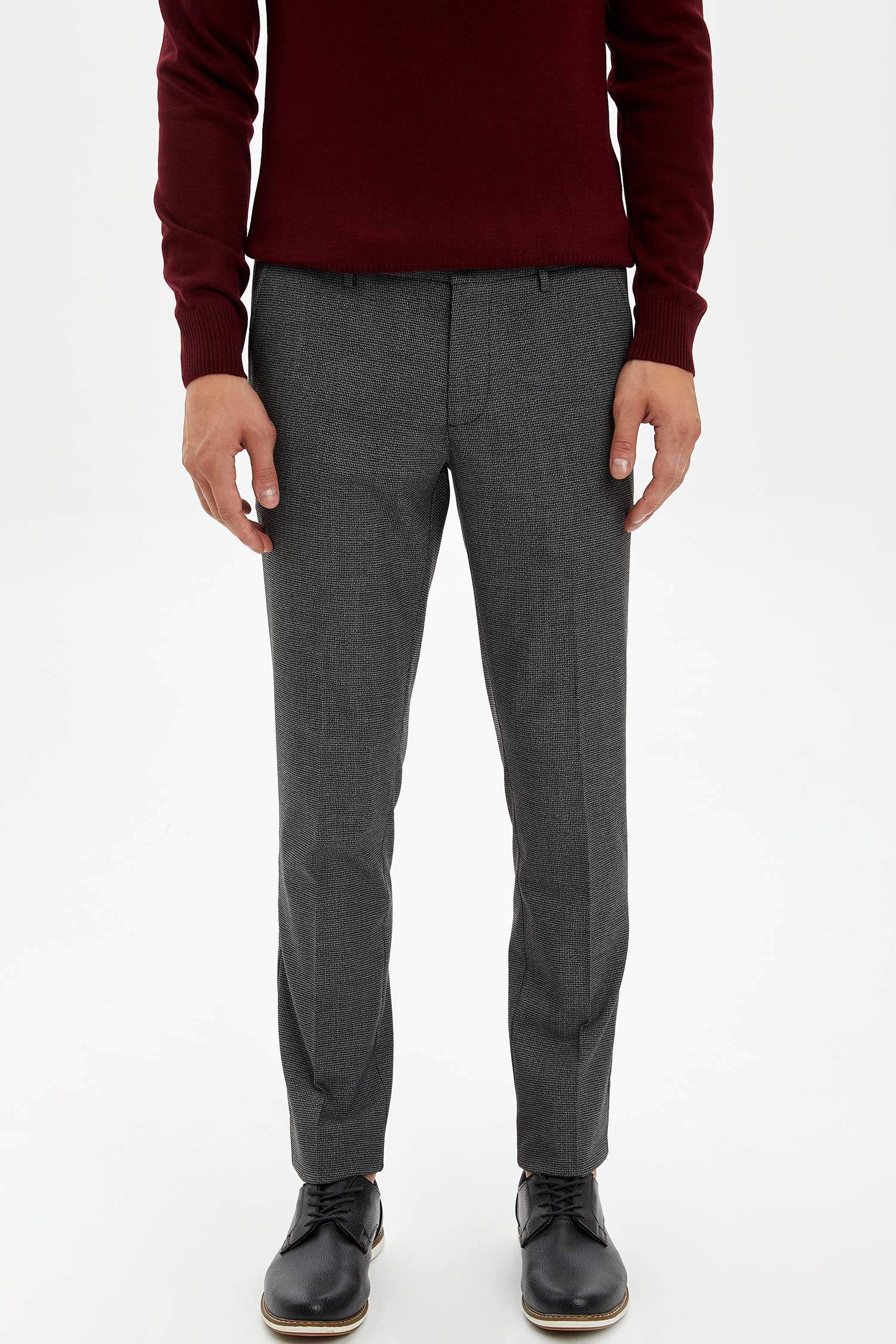 Defacto Desenli Dokuma Pantolon. 1