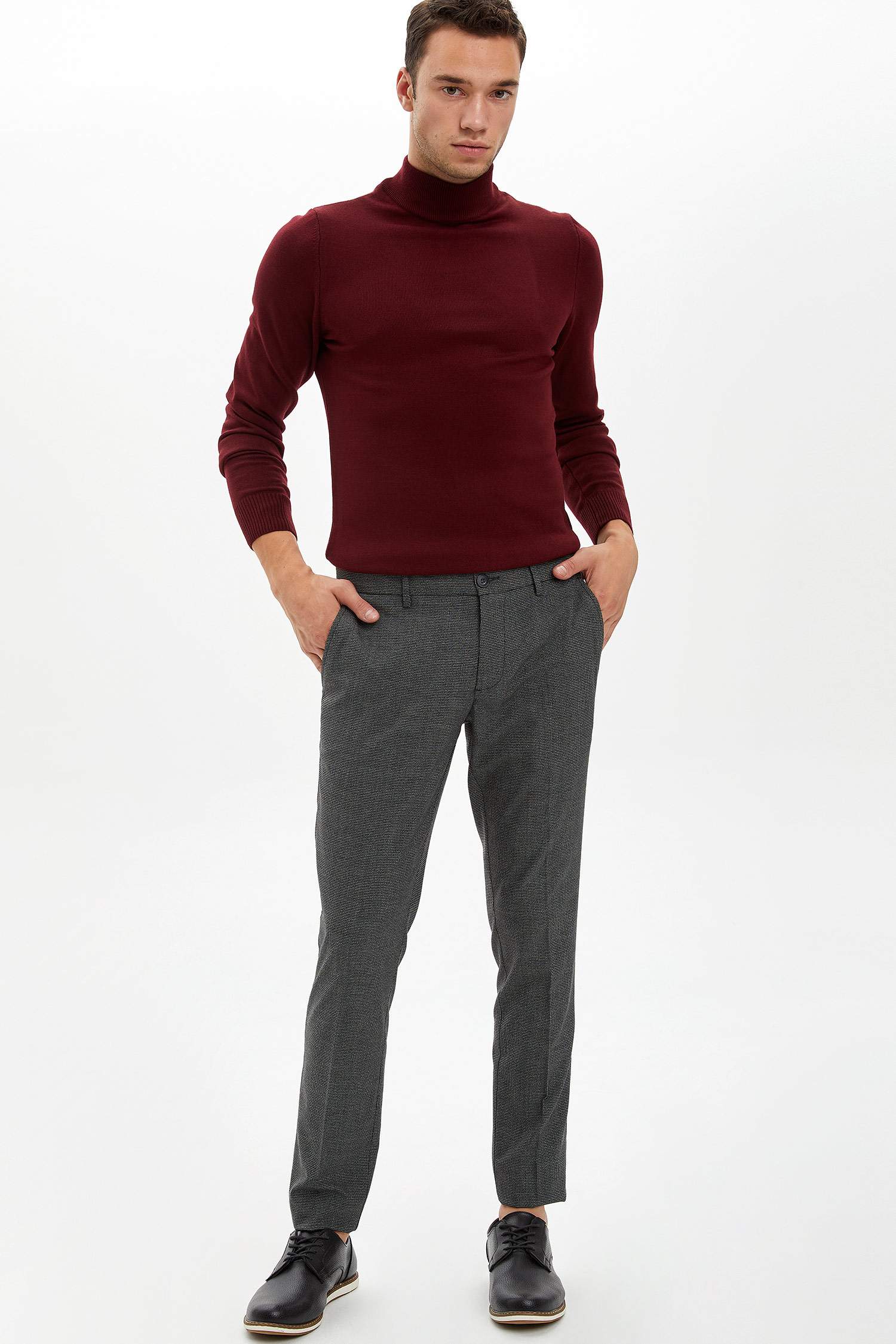 Defacto Desenli Dokuma Pantolon. 2