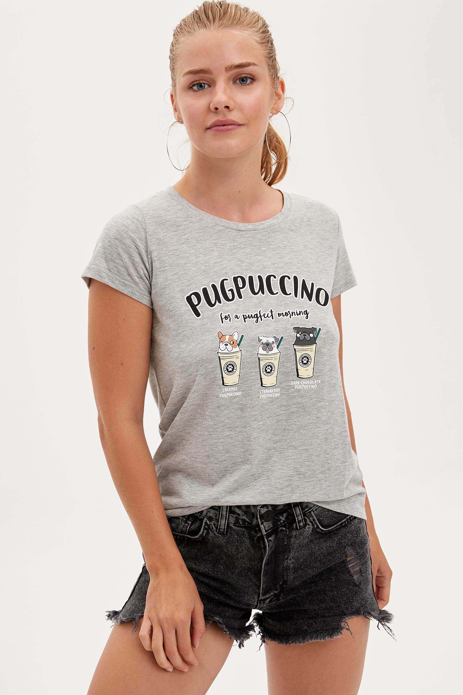 Defacto Baskılı Kısa Kollu T-shirt. 4