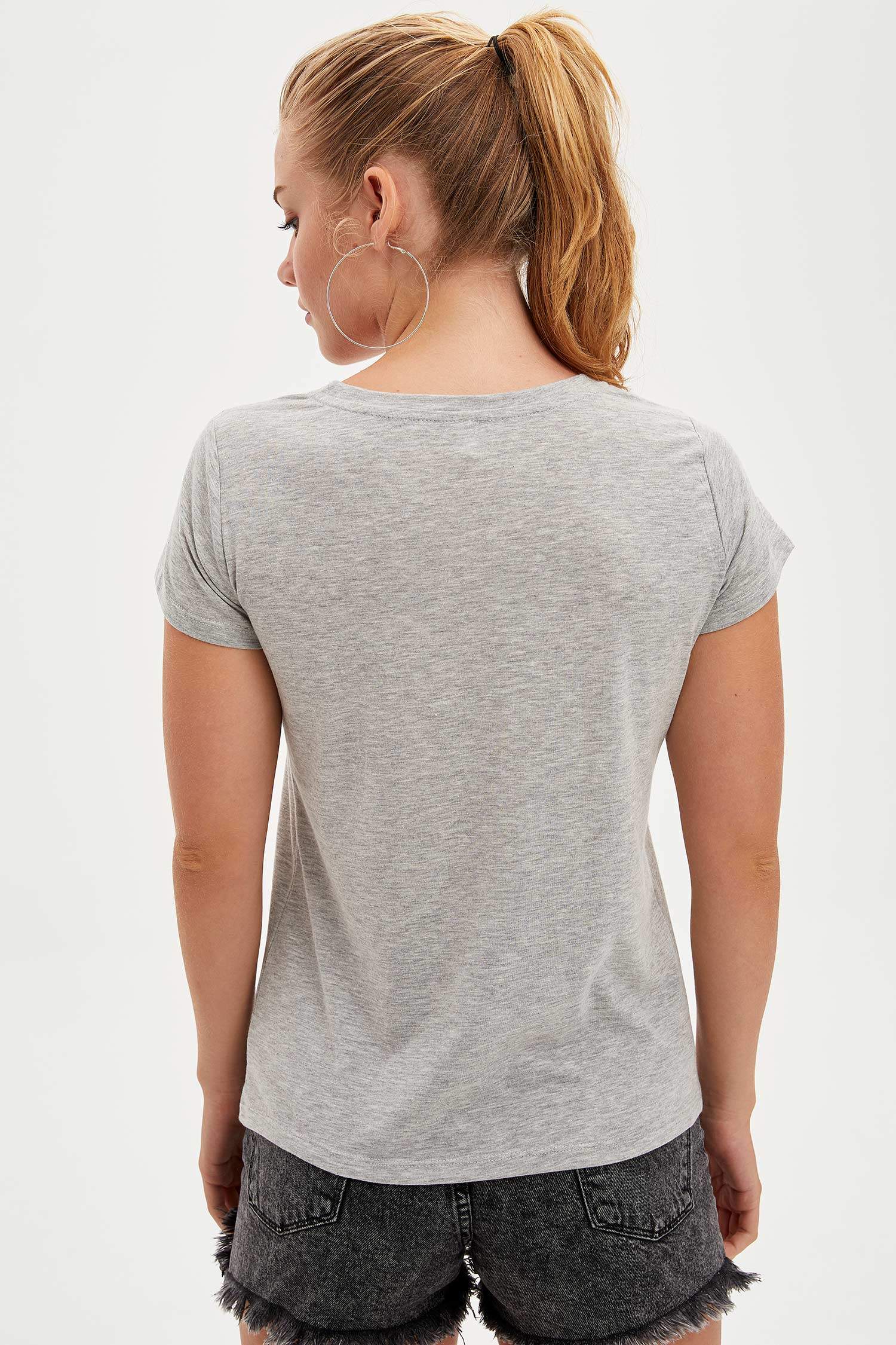 Defacto Baskılı Kısa Kollu T-shirt. 5