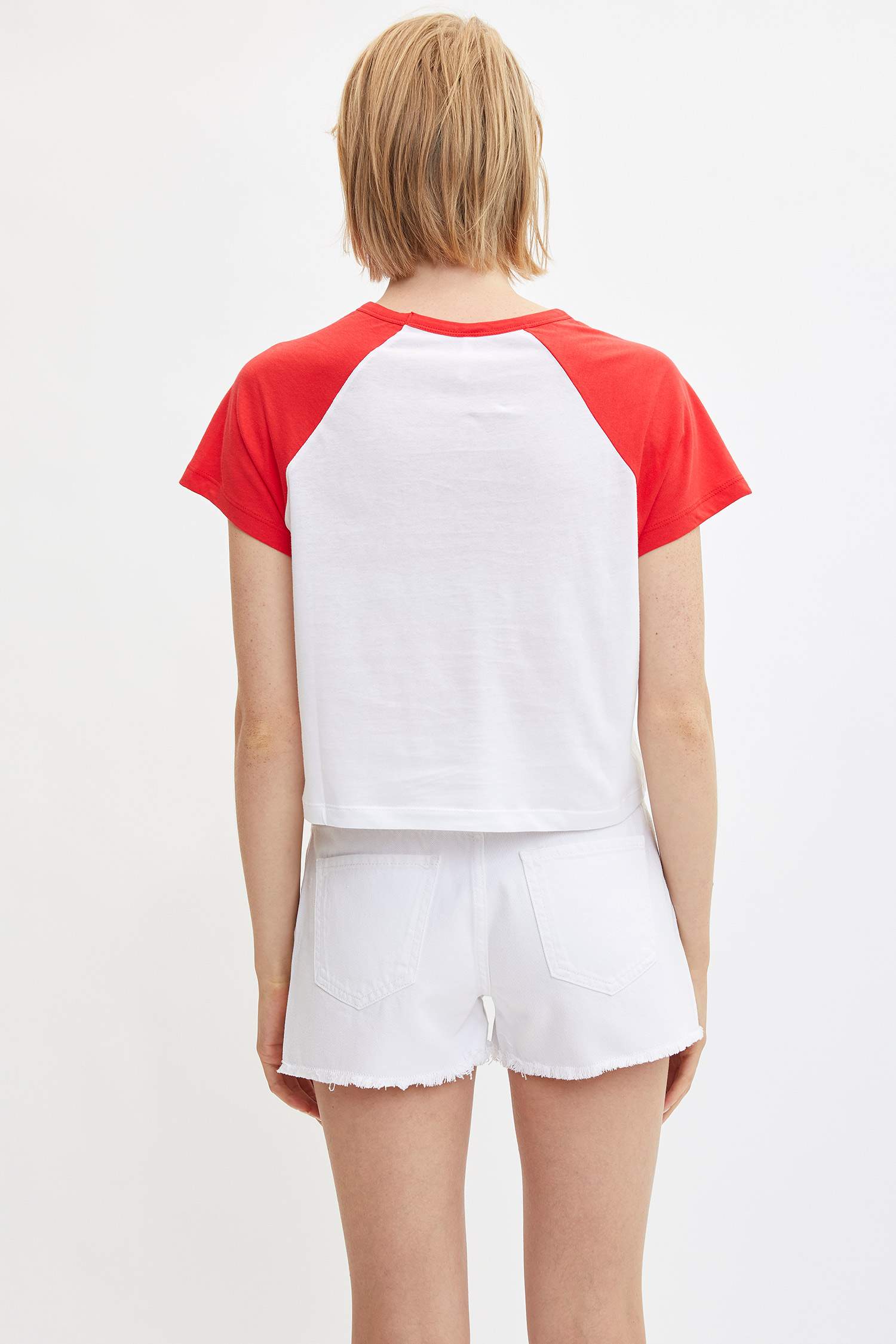 Defacto Renk Bloklu T-shirt. 4