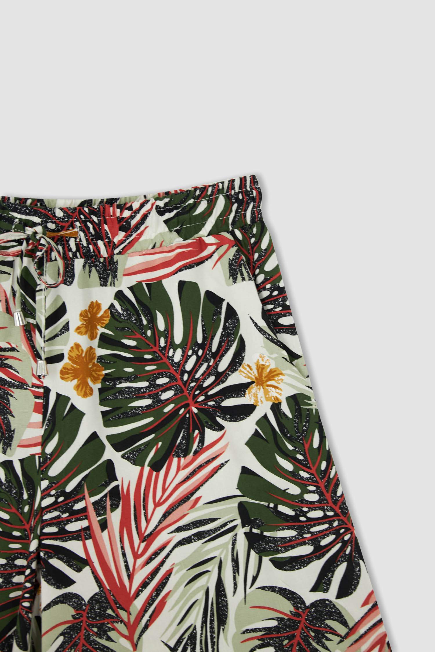 Relax Fit Tropic Print Mini Short