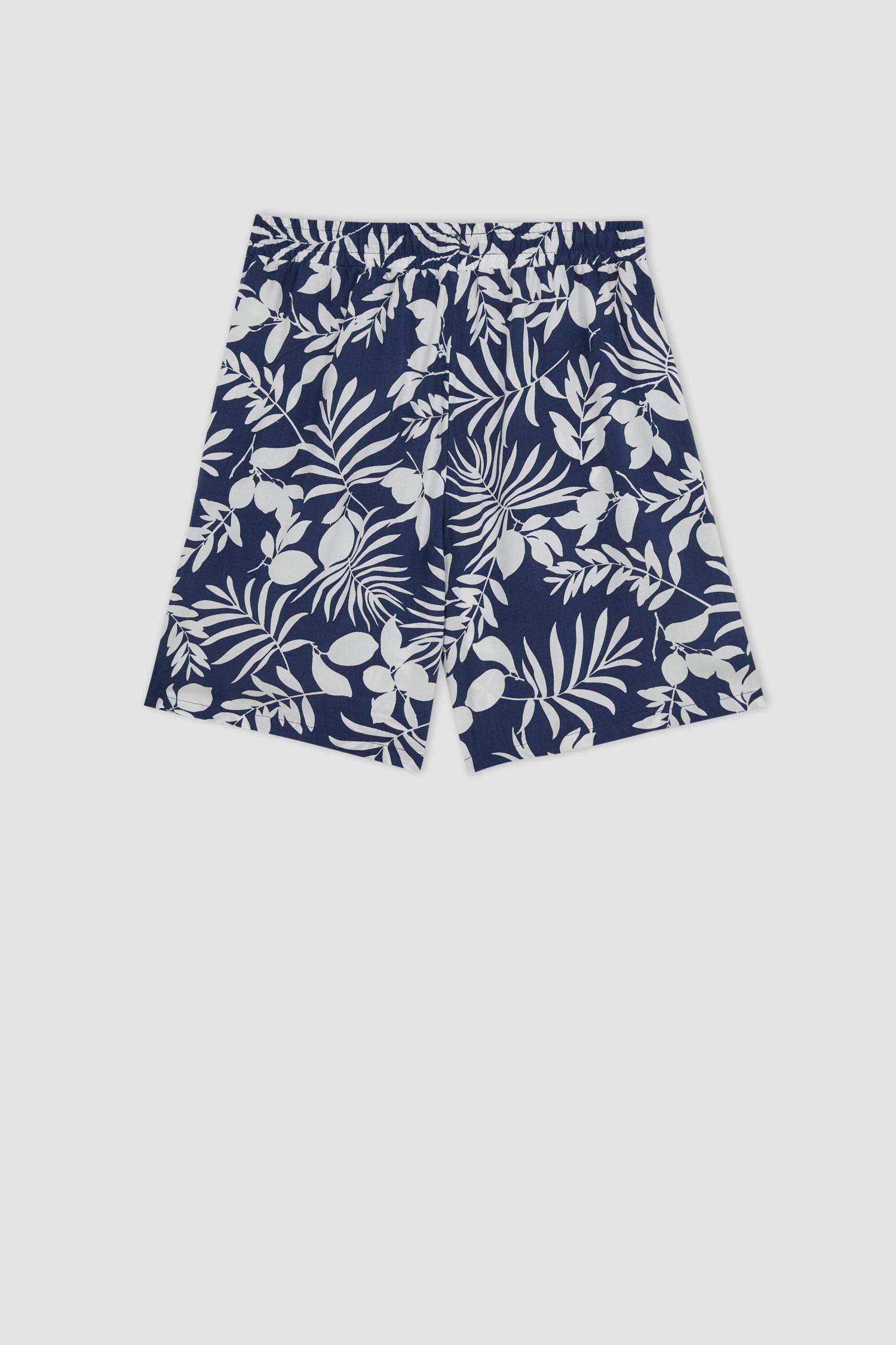 High Waist Wide Leg Viscose Shorts