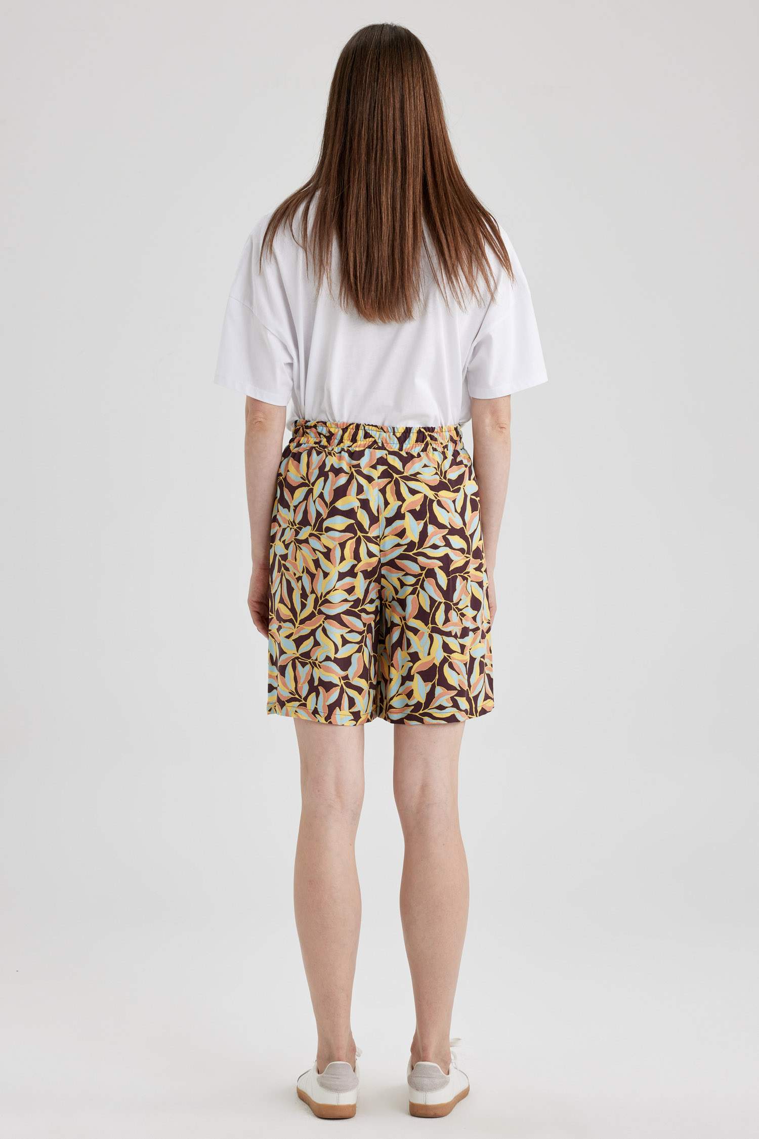 Viscose High Waist Wide Leg Shorts