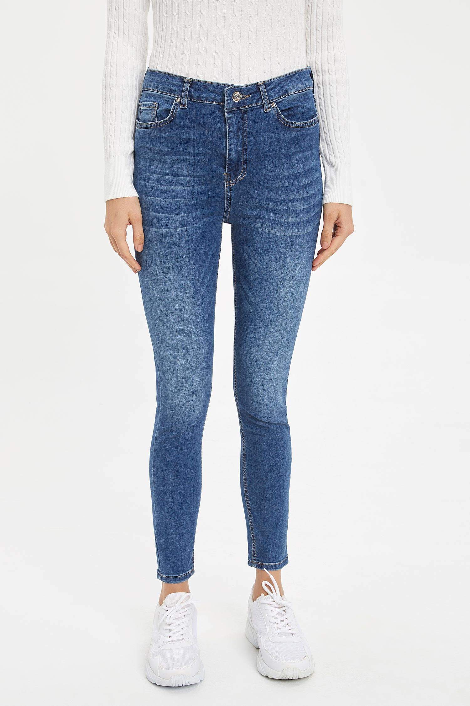 Blue WOMAN Super Skinny Fit High Waisted Jeans 2464423 | DeFacto