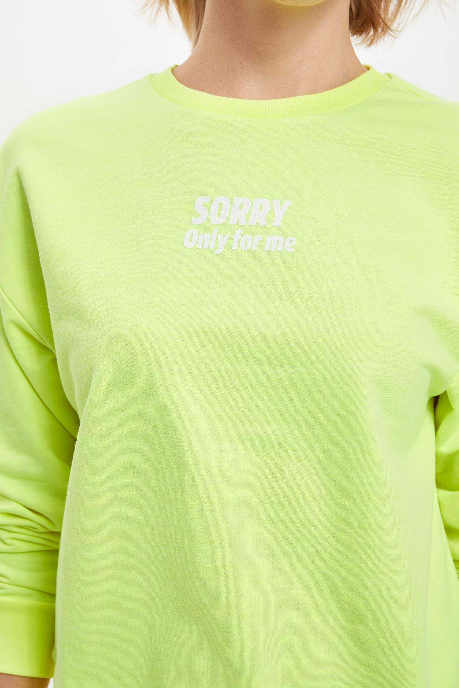 Defacto Baskılı Sweatshirt. 3
