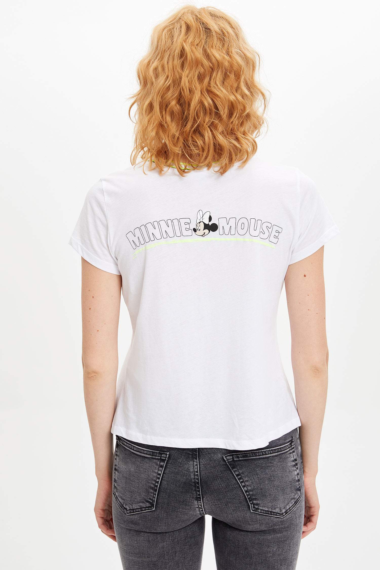 Defacto Mickey Mouse Lisanslı T-shirt. 5