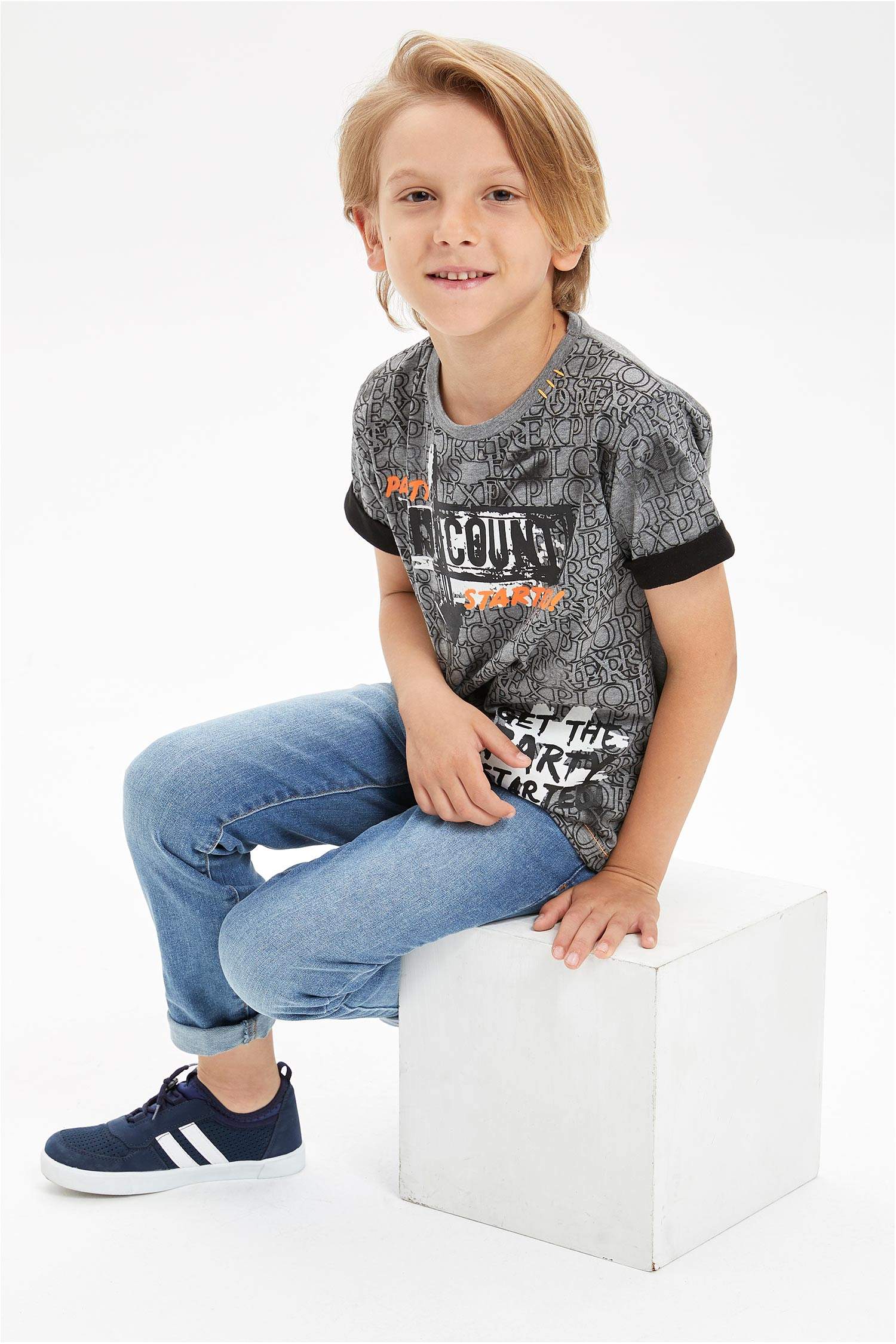 Defacto Baskılı Kısa Kollu T-shirt. 2