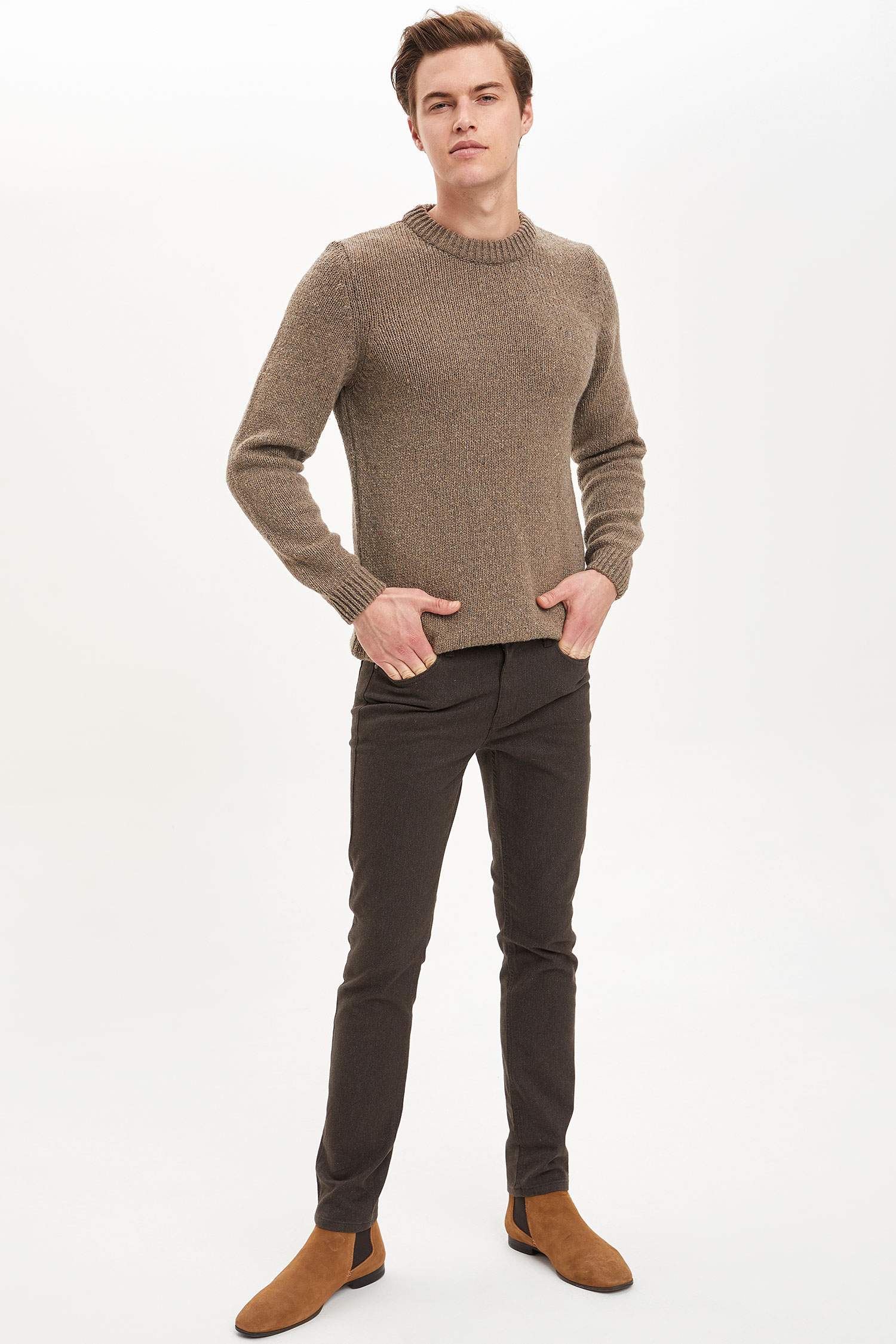 Defacto Slim Fit Basic Kazak. 2