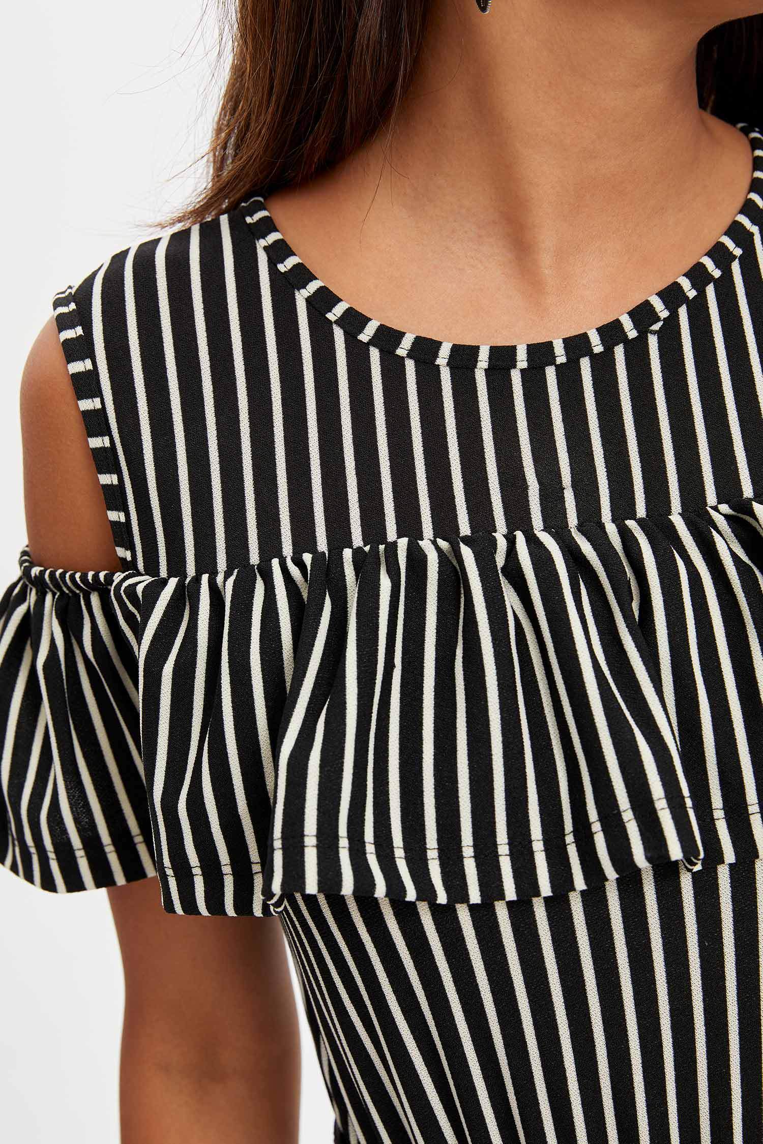 Defacto Çizgili Tulum. 3