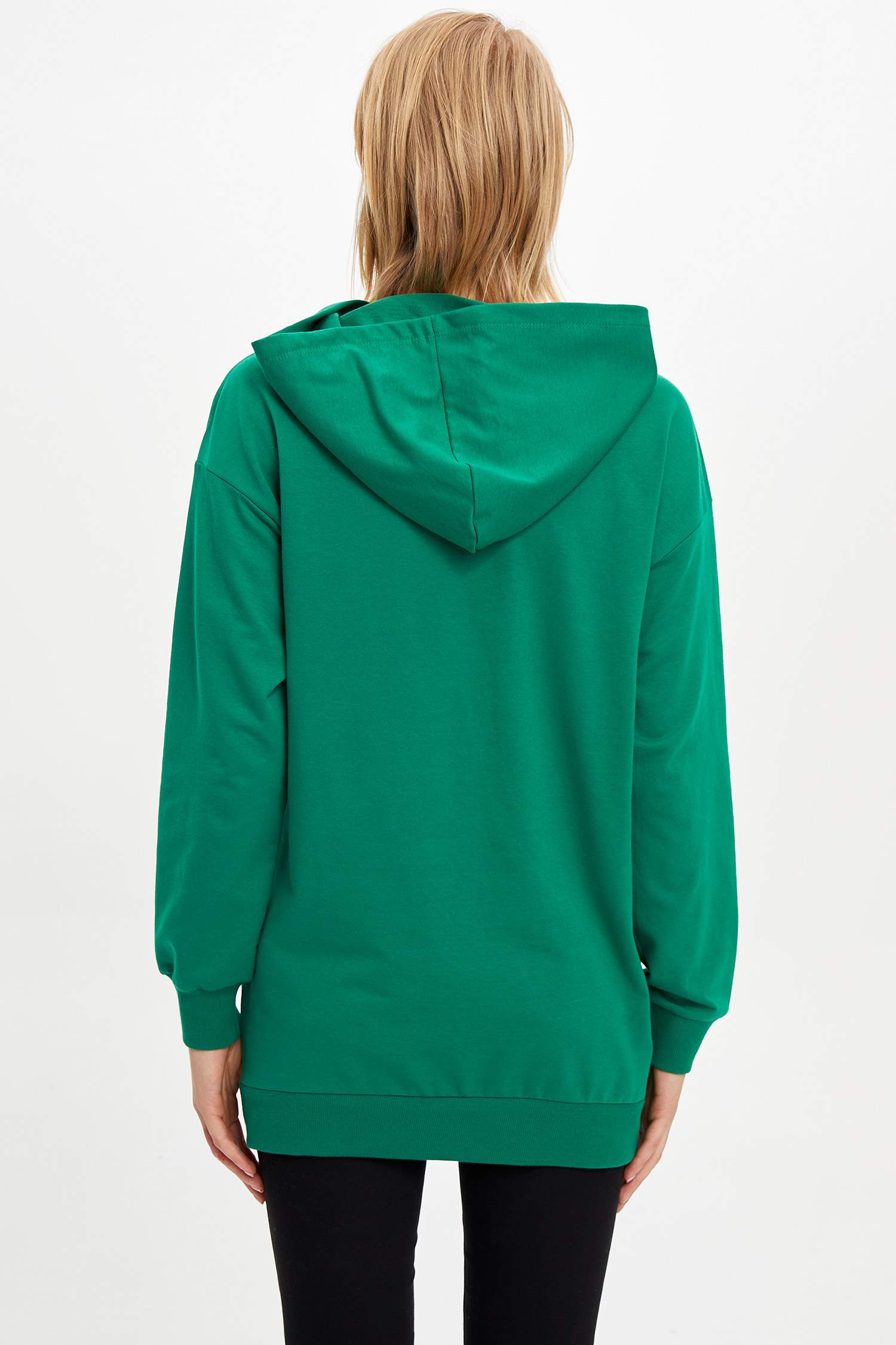 Defacto Kapüşonlu Yazı Baskılı Sweatshirt. 5