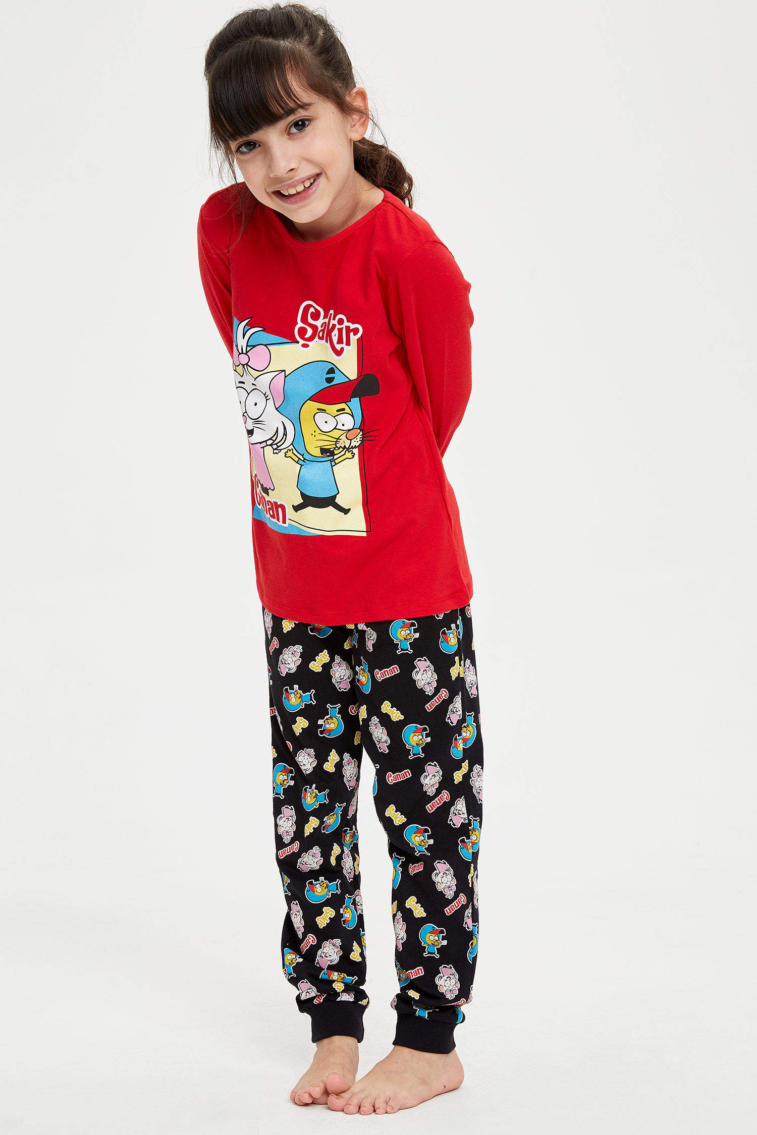 Defacto Kız Çocuk Kral Şakir Lisanslı Pijama Takımı. 2