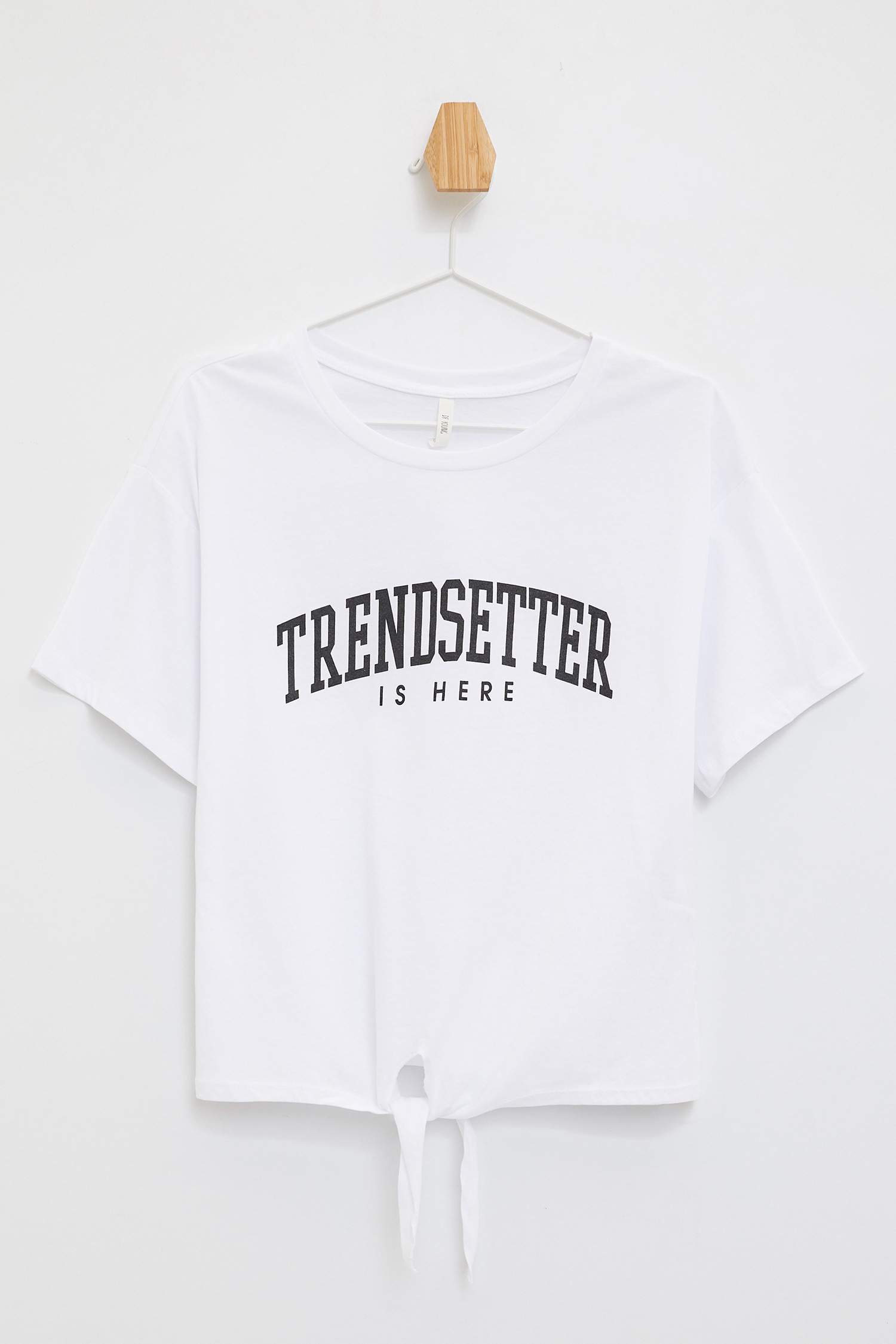 Defacto Baskılı Önden Bağlamalı T-shirt. 1