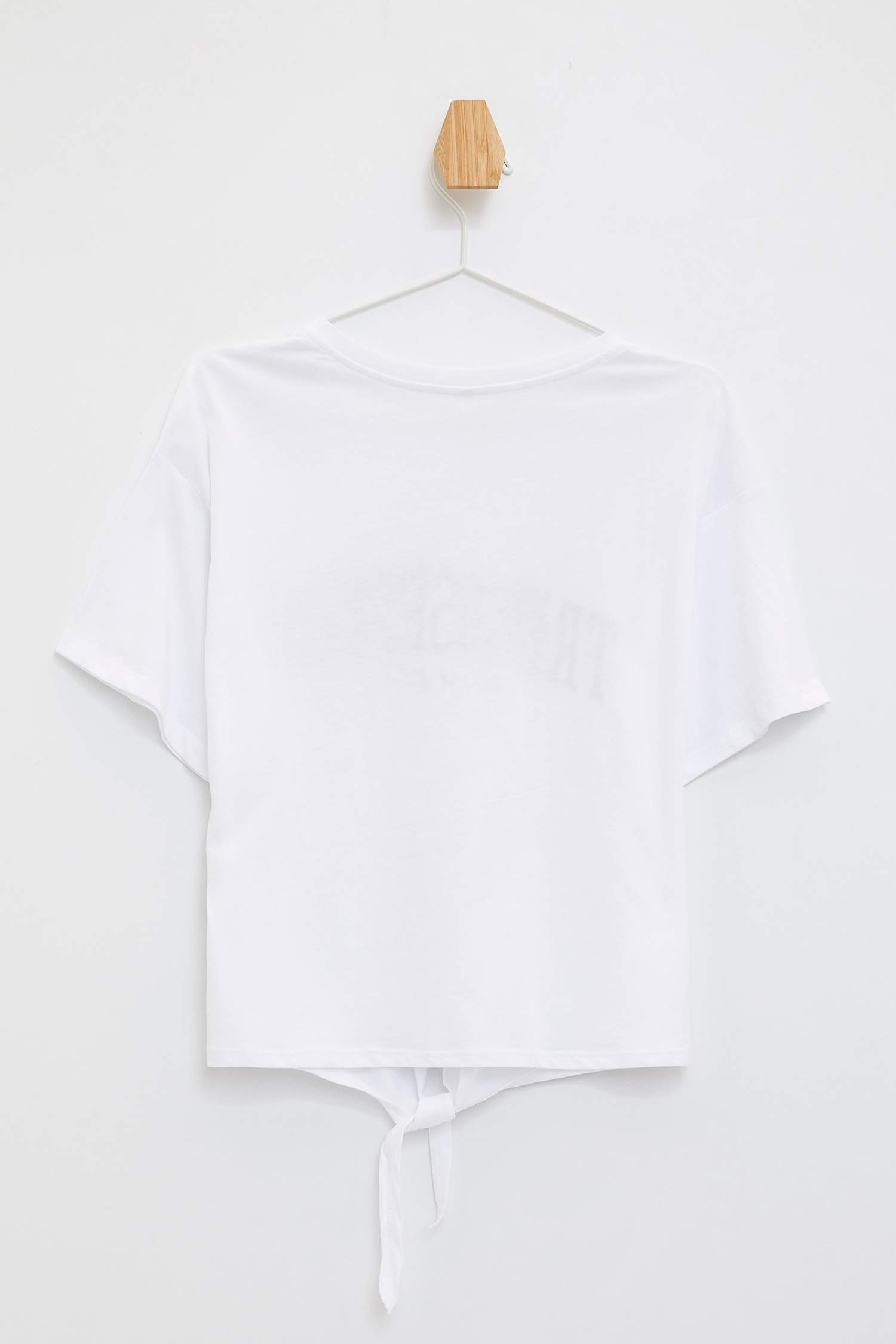 Defacto Baskılı Önden Bağlamalı T-shirt. 2