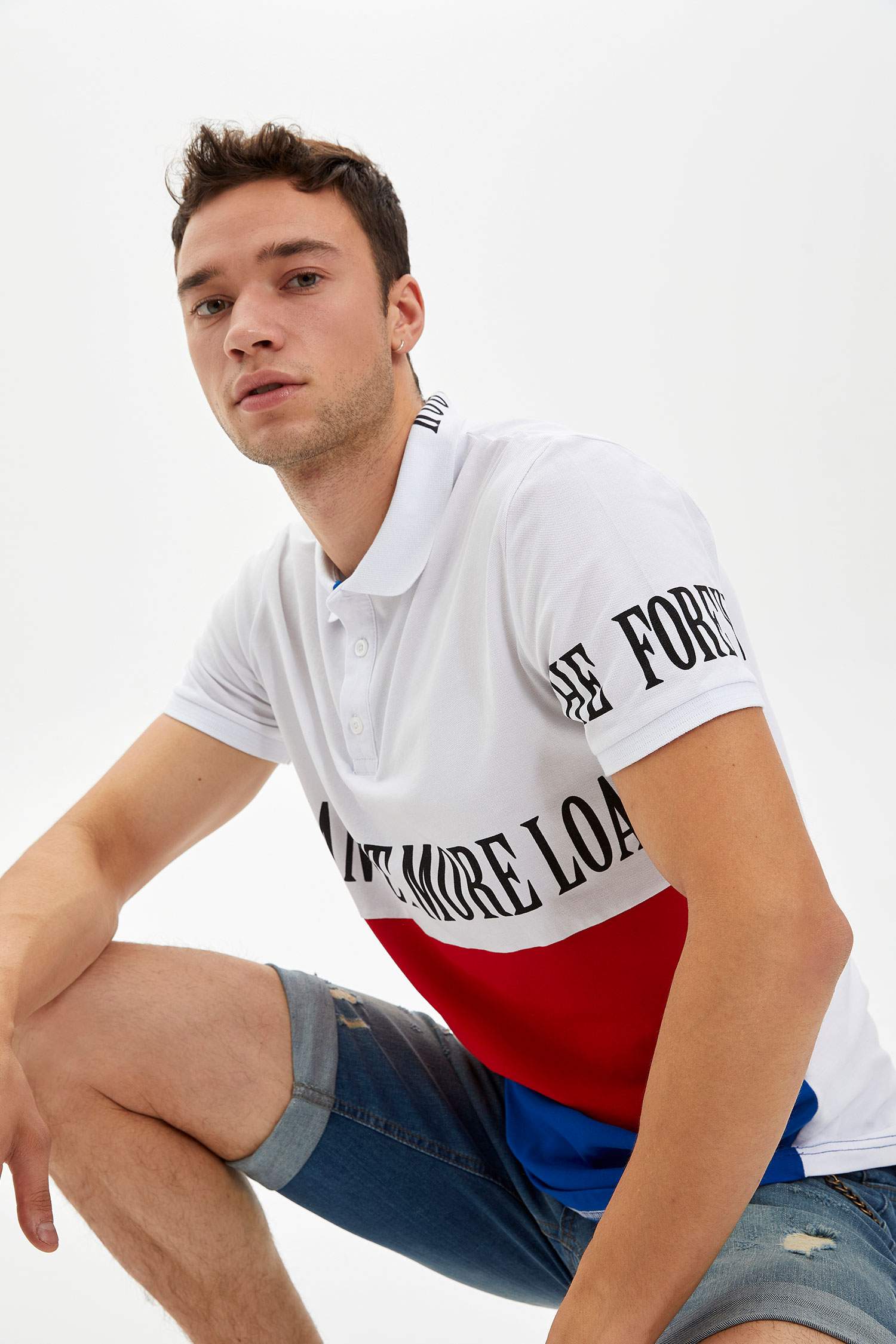 Defacto Renk Bloklu Slim Fit Polo T-shirt. 1