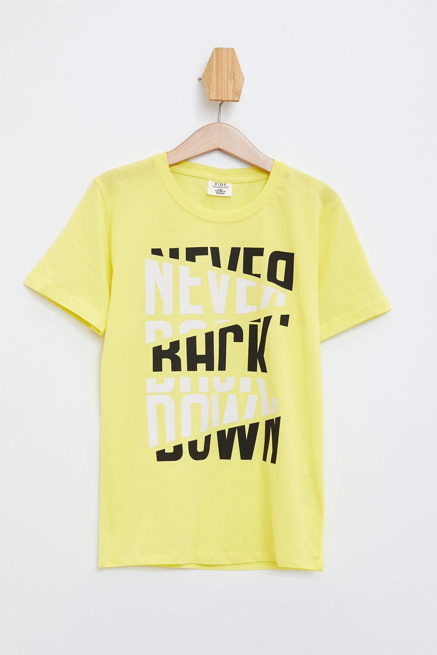 Defacto Erkek Çocuk Slogan Baskılı Kısa Kollu T-shirt. 1
