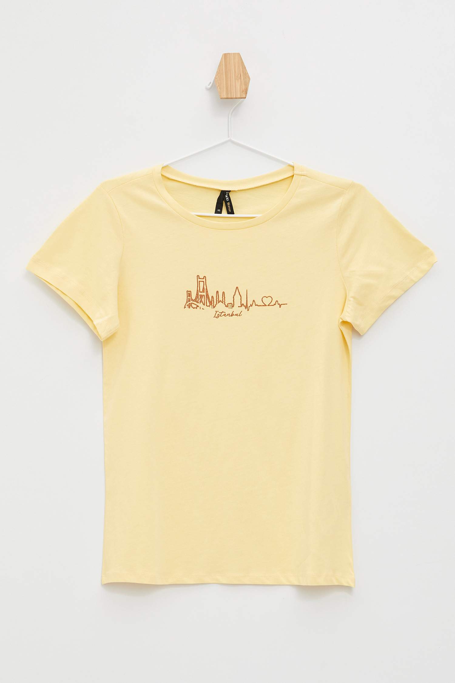 Defacto Baskılı Bisiklet Yaka T-shirt. 1
