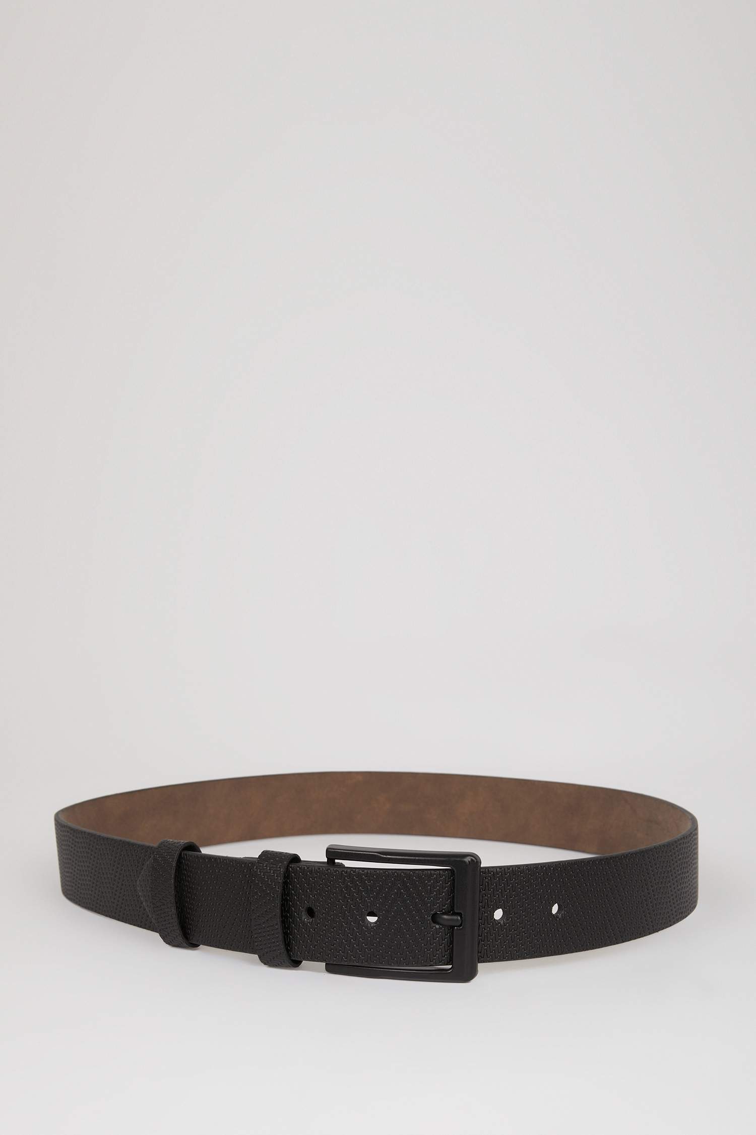 Erkek Dikdörtgen Toka Suni Deri Jean Kemeri