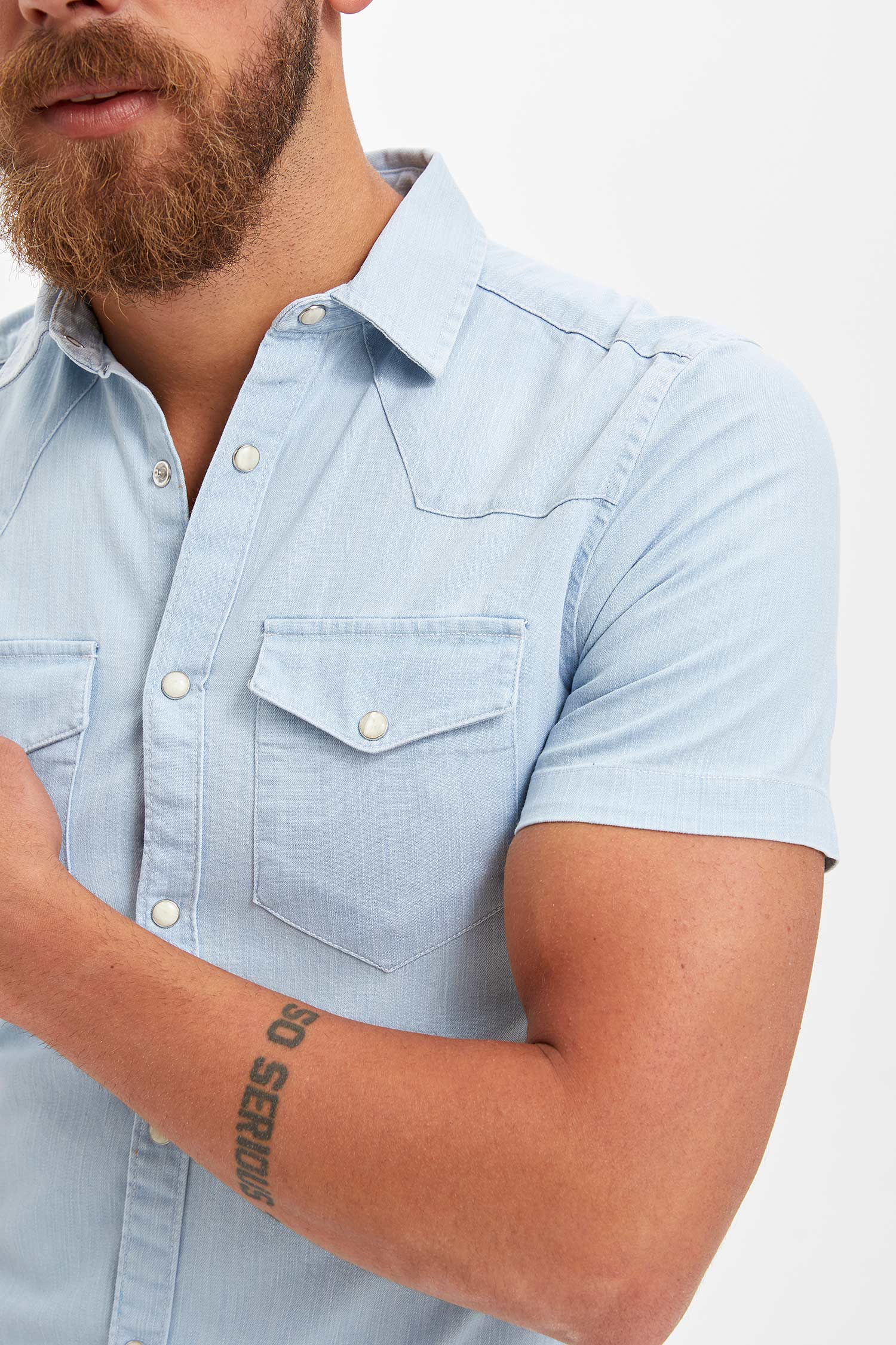 Defacto Slim Fit Jean Gömlek. 3