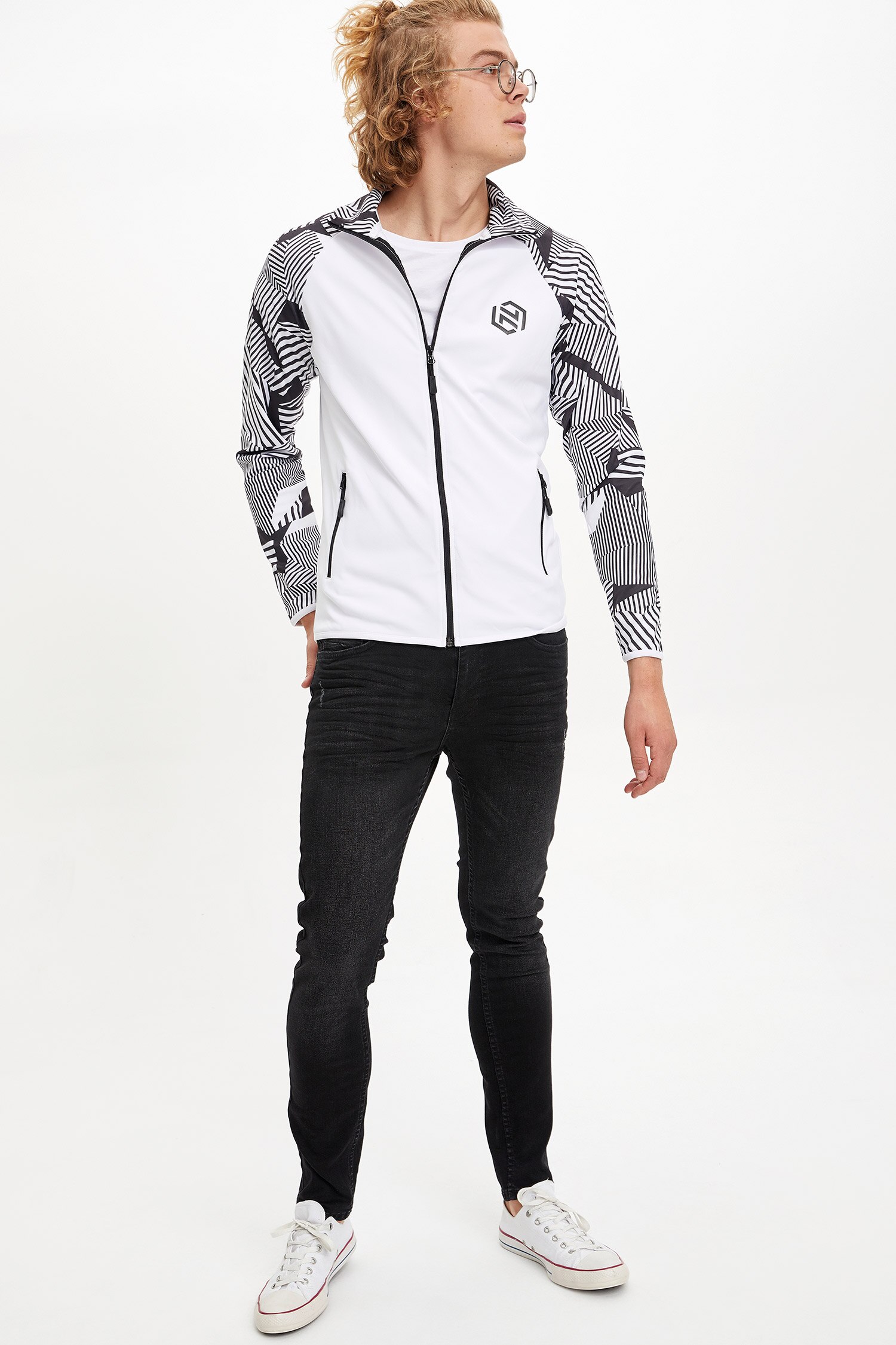 Defacto Fermuarlı Sporcu Sweatshirt. 2