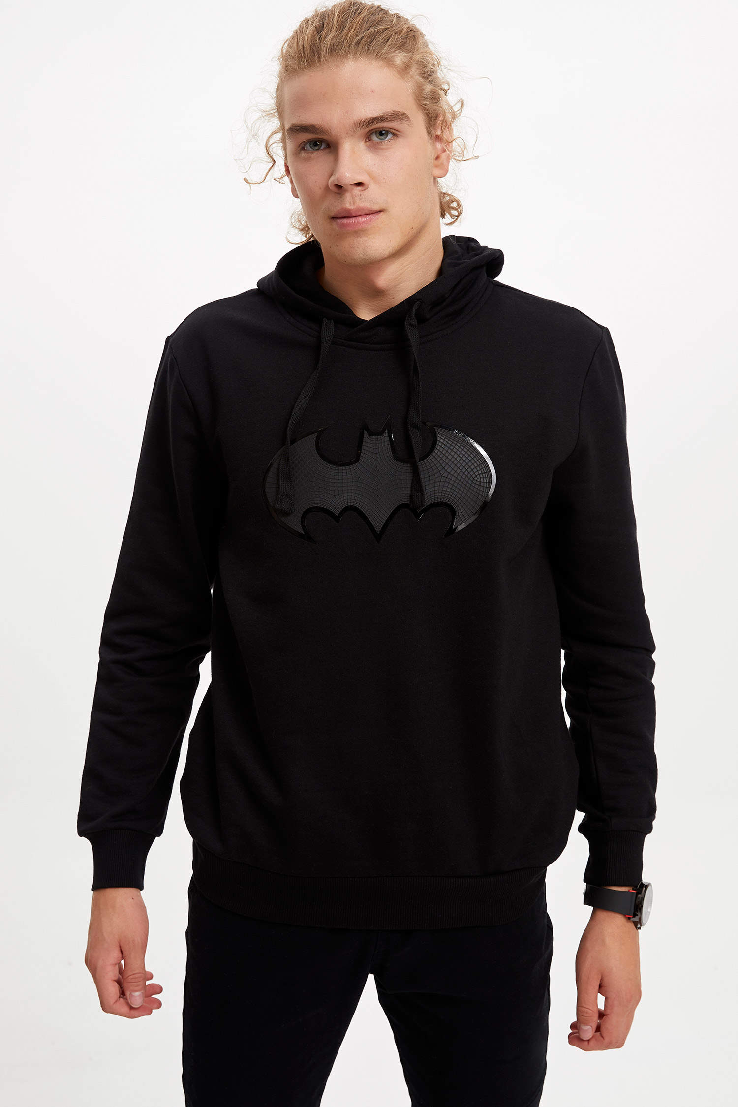 Defacto Batman Lisanslı Slim Fit Sweatshirt. 1