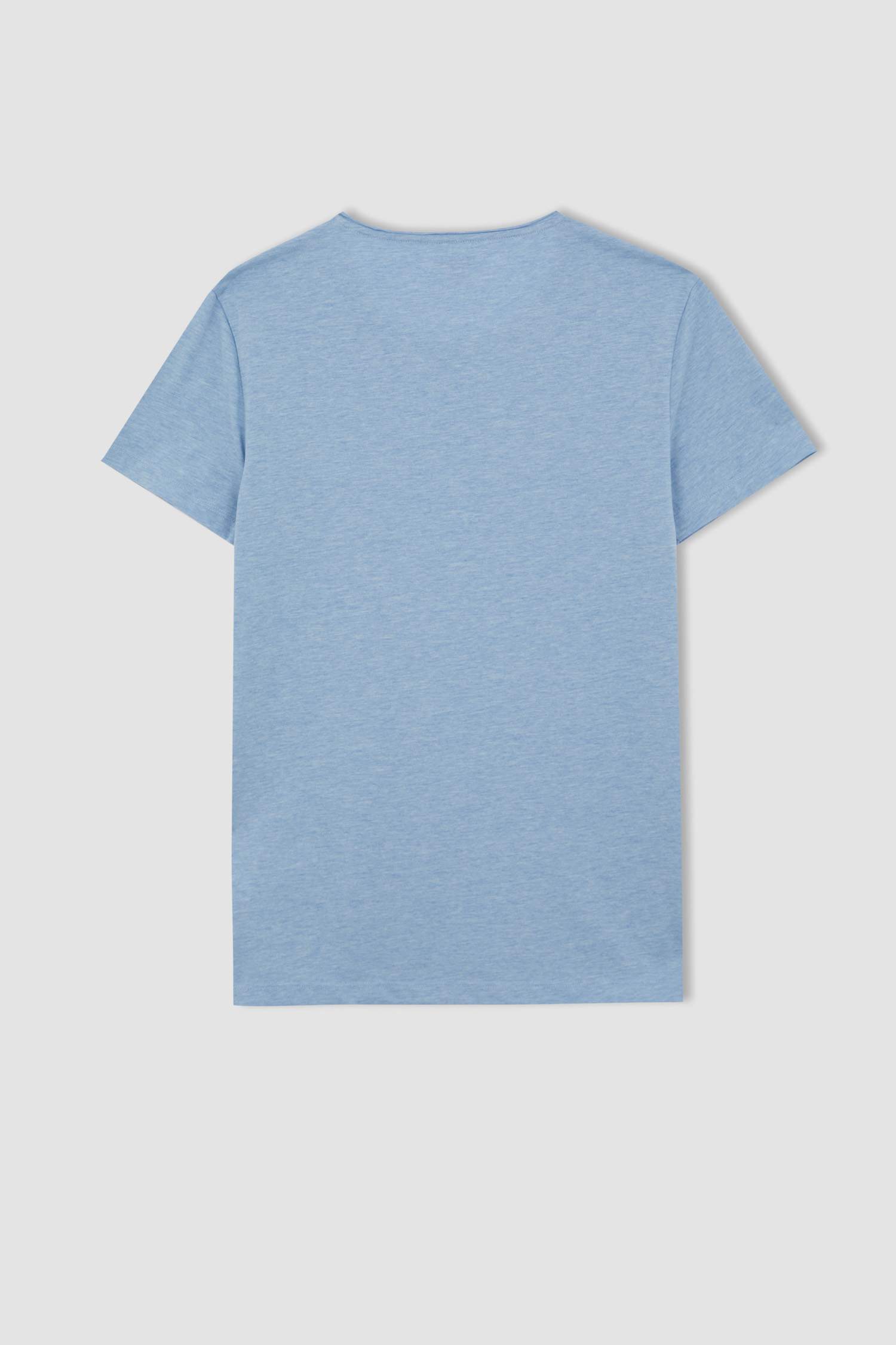 T-shirt basique à manches courtes et col ras du cou coupe slim