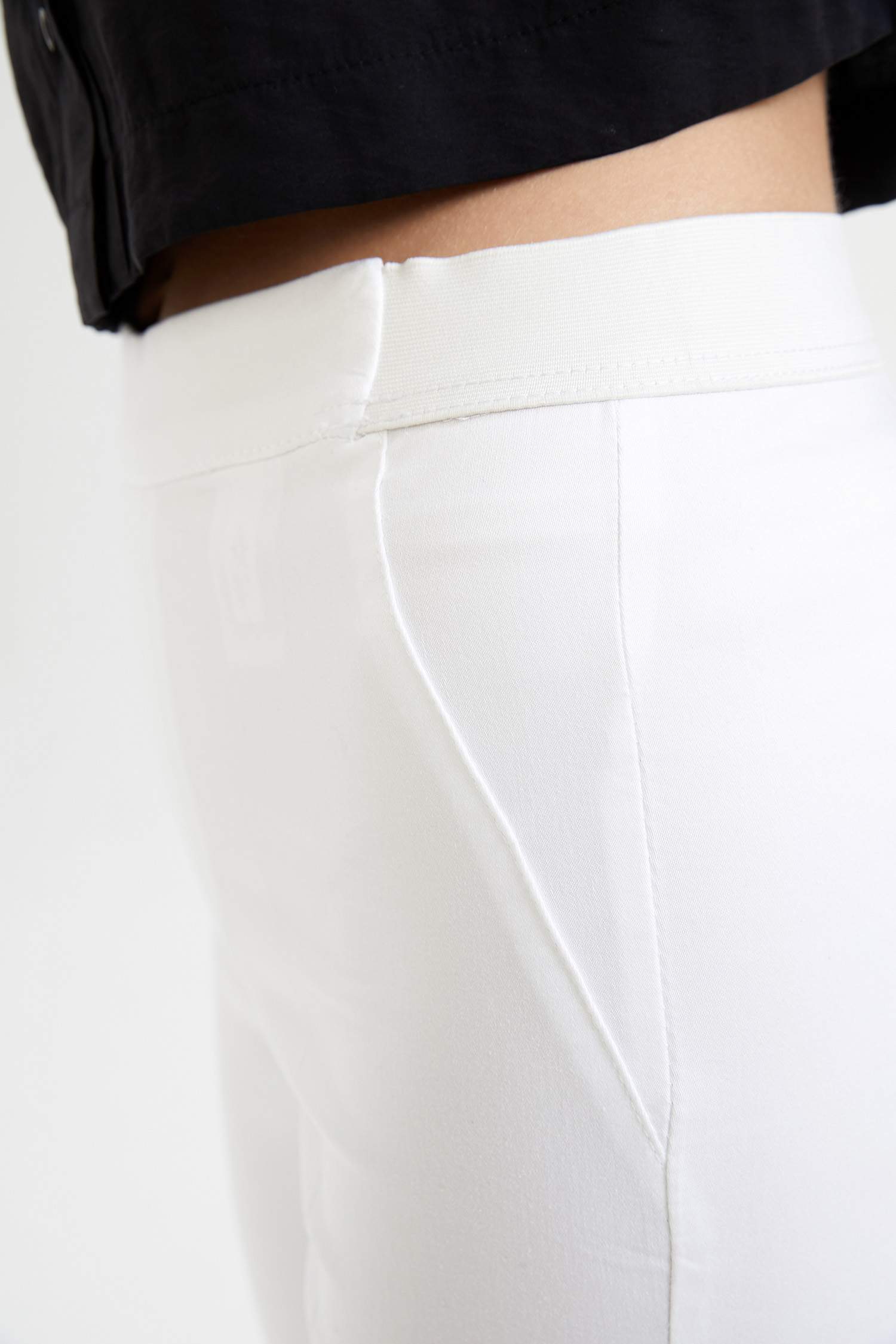 Valentina Sigaret Stretchy Waisted Narrow Leg Satin Trousers